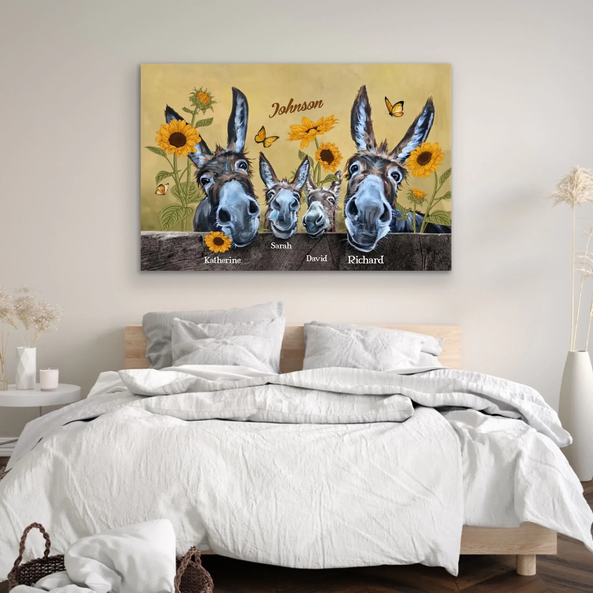 Personalized Canvas "Donkey Family" - Image 3