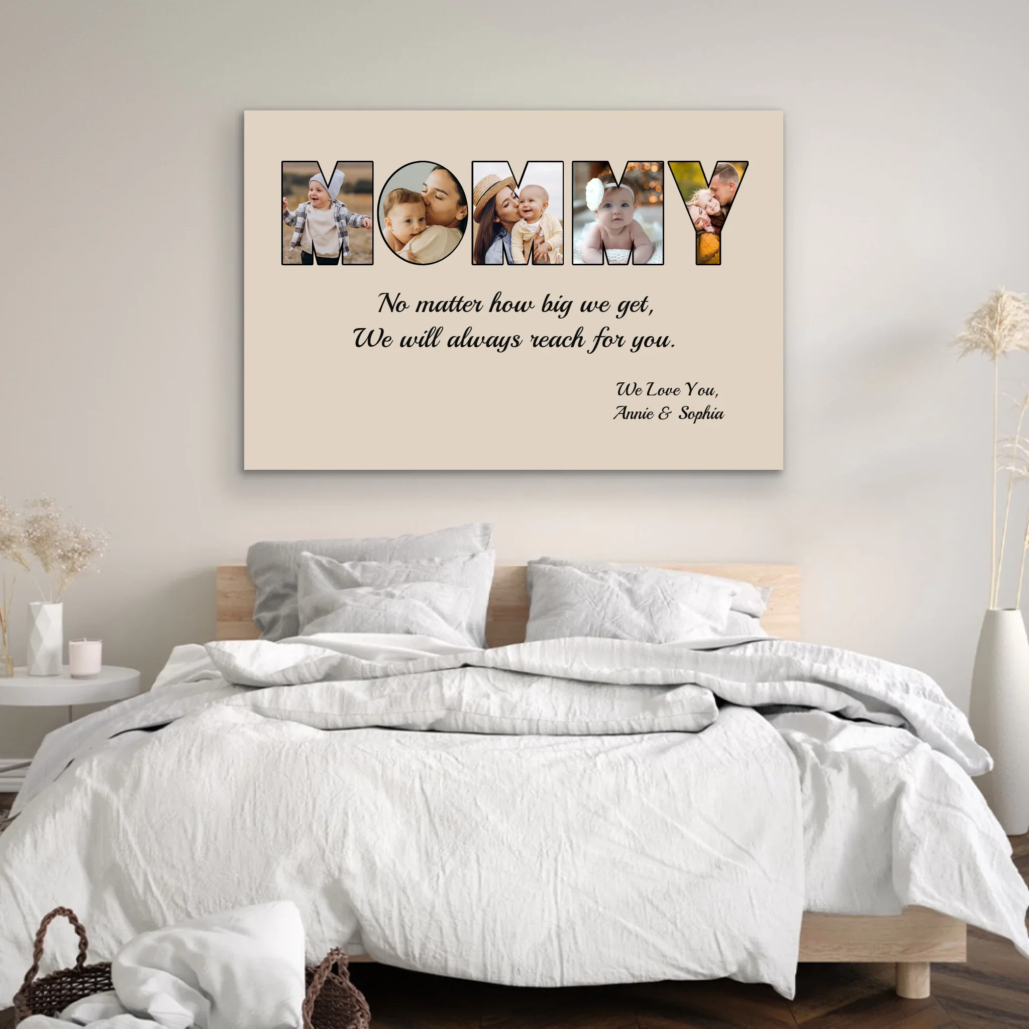 Personalized Canvas "MOM - I will always reach for you" - Image 3