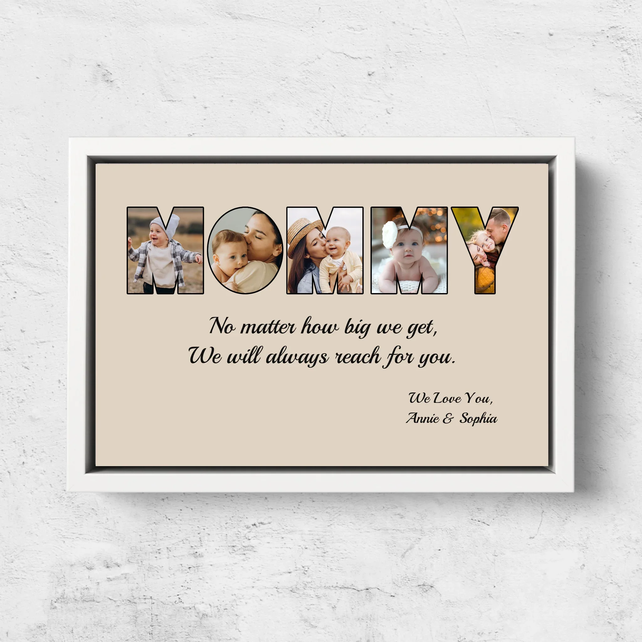 Personalized Canvas "MOM - I will always reach for you" - Image 7