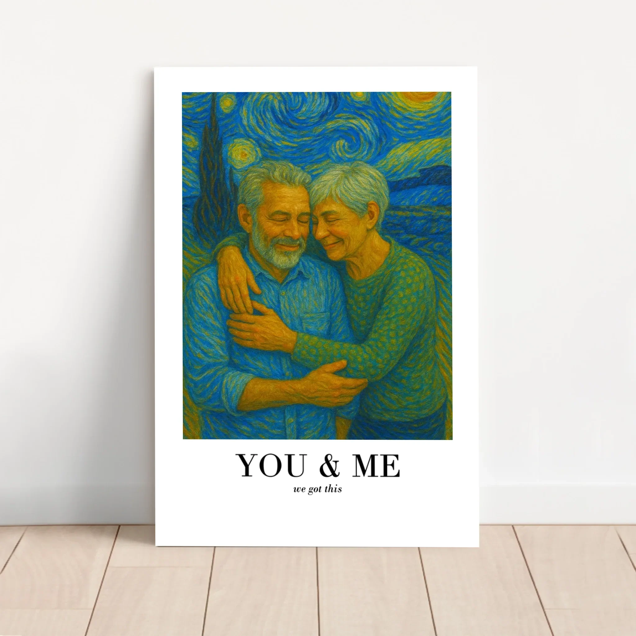 Personalized Canvas – You and Me In Van Gogh Art We Got This