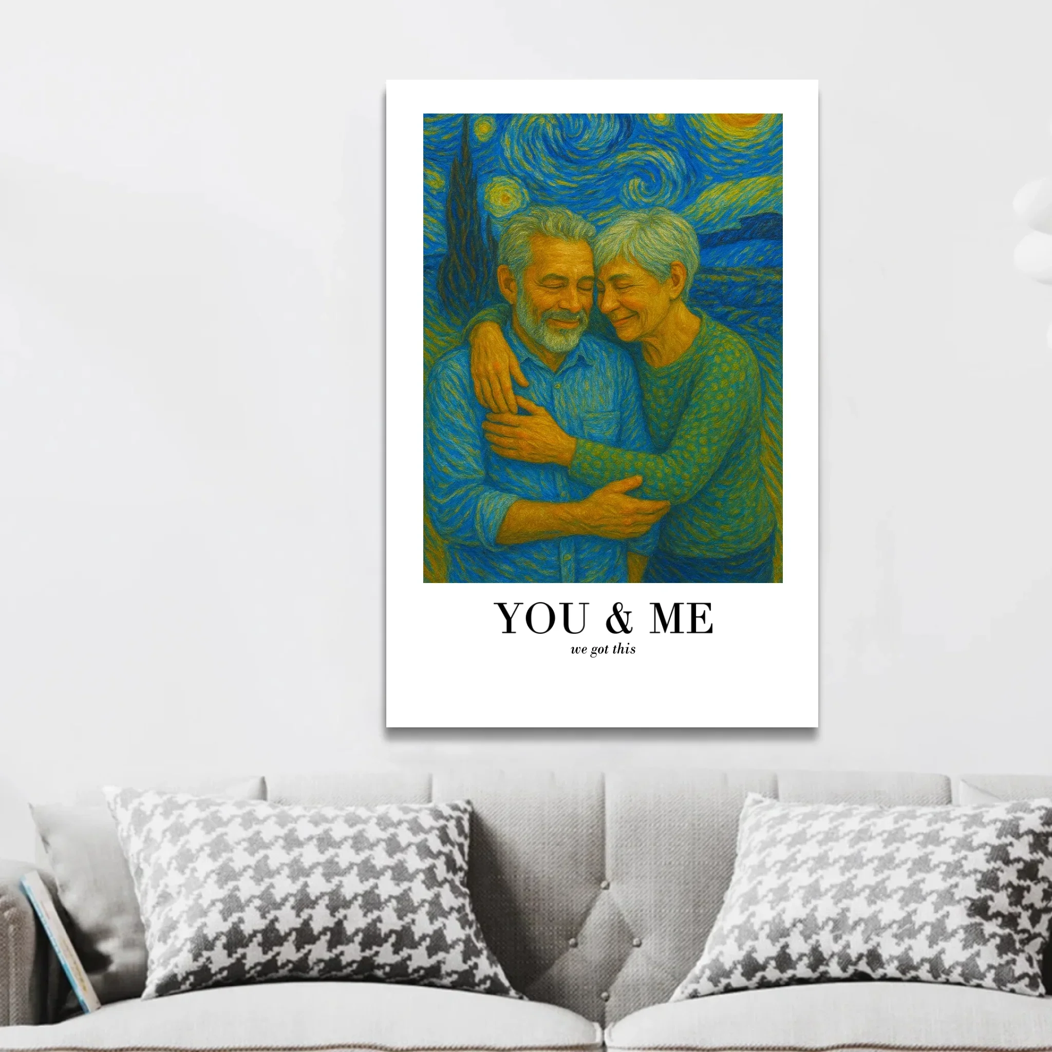 Personalized Canvas – You and Me In Van Gogh Art We Got This - Image 3