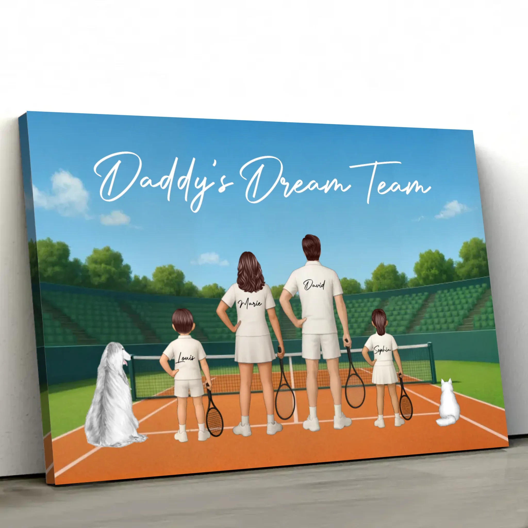 Personalized Canvas "Daddy's dream team – Tennis" - Image 2