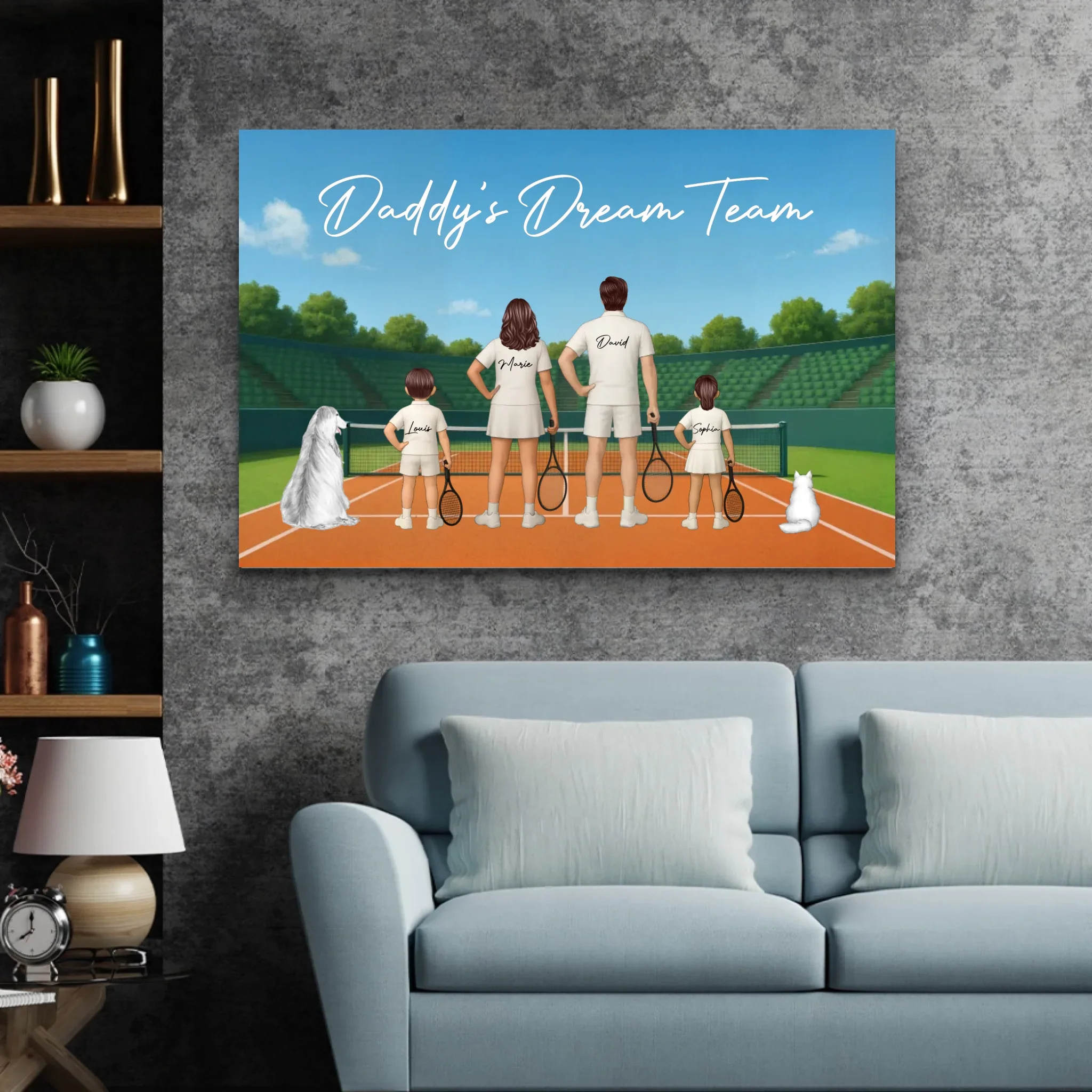 Personalized Canvas "Daddy's dream team – Tennis" - Image 4