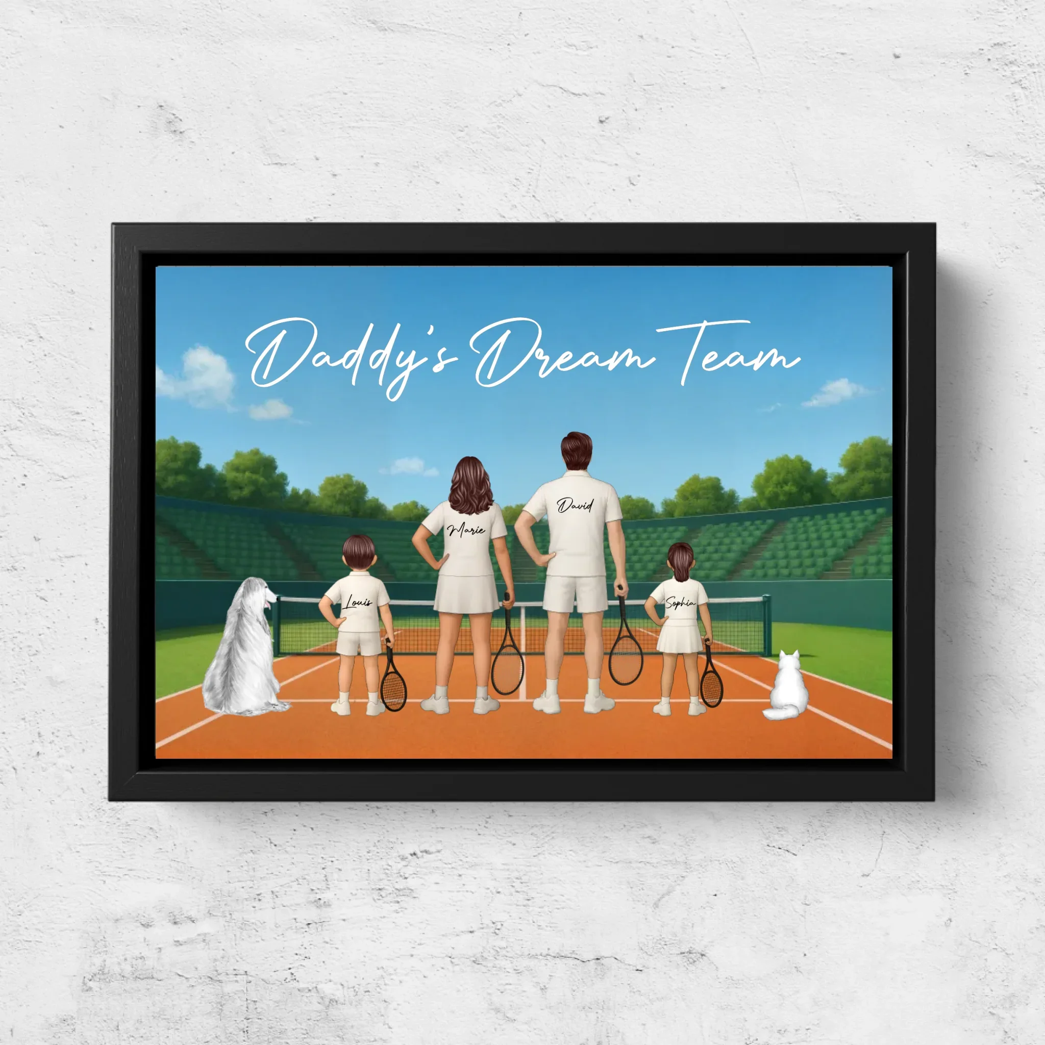 Personalized Canvas "Daddy's dream team – Tennis" - Image 5