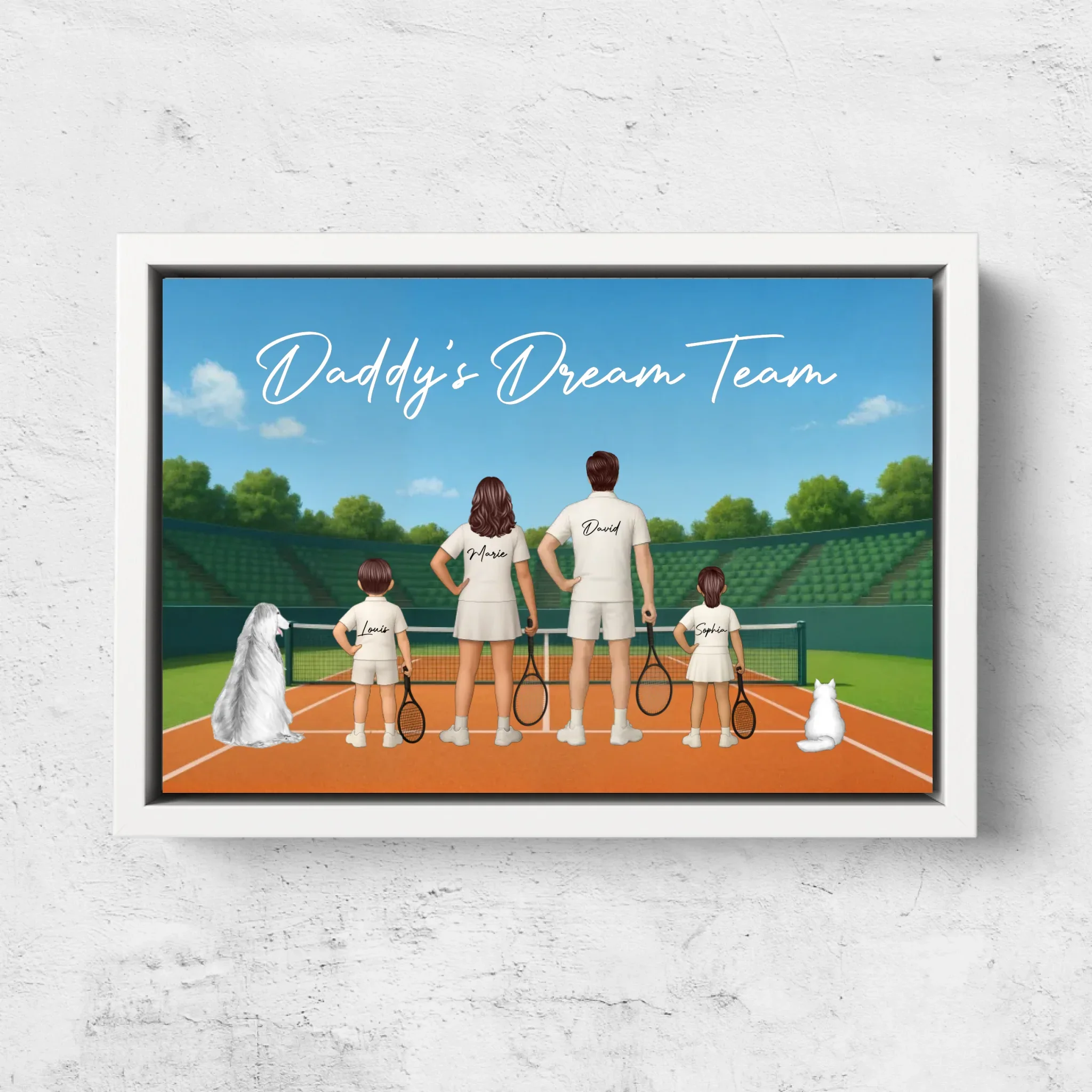 Personalized Canvas "Daddy's dream team – Tennis" - Image 7