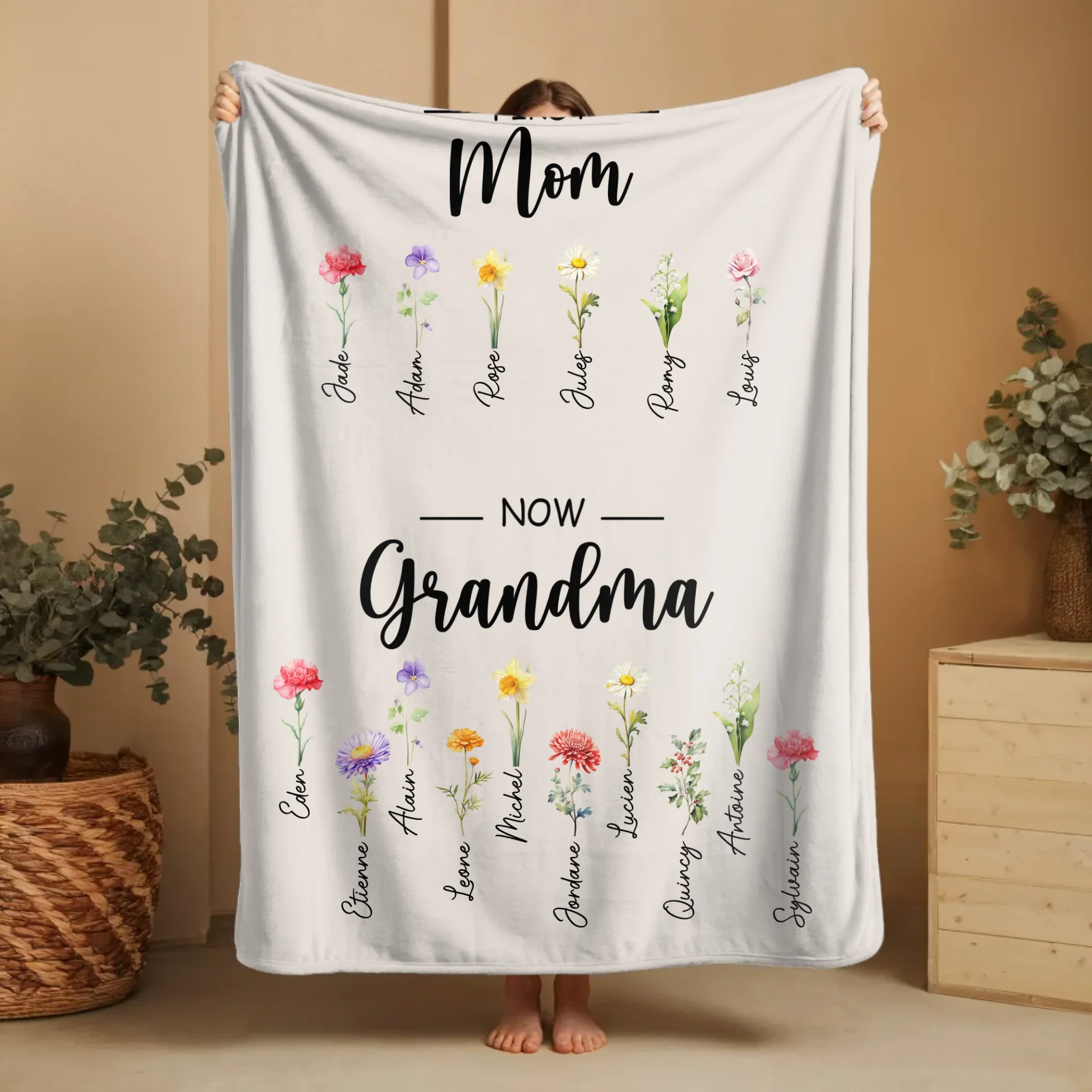 Personalized Blanket “First Mom, now Grandma” - Image 4