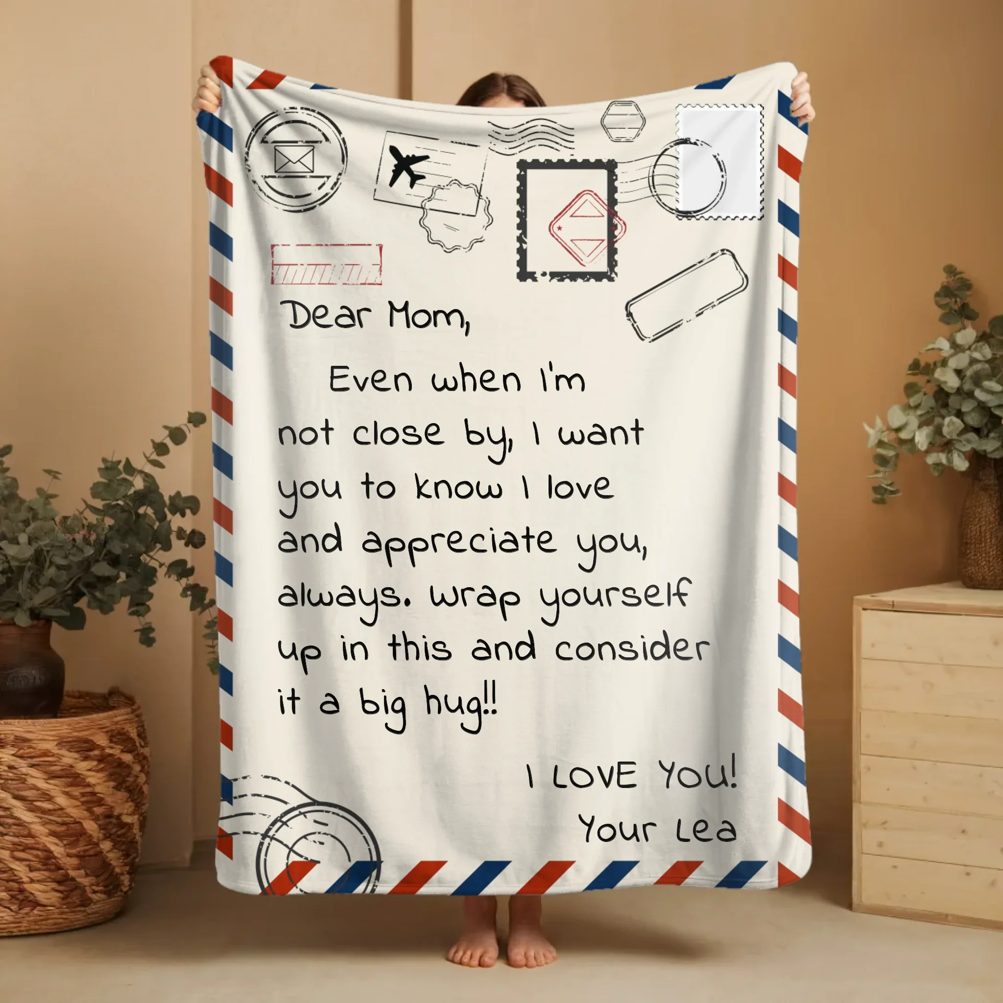 Personalized Blanket – I Love You Mom Letter - Image 9