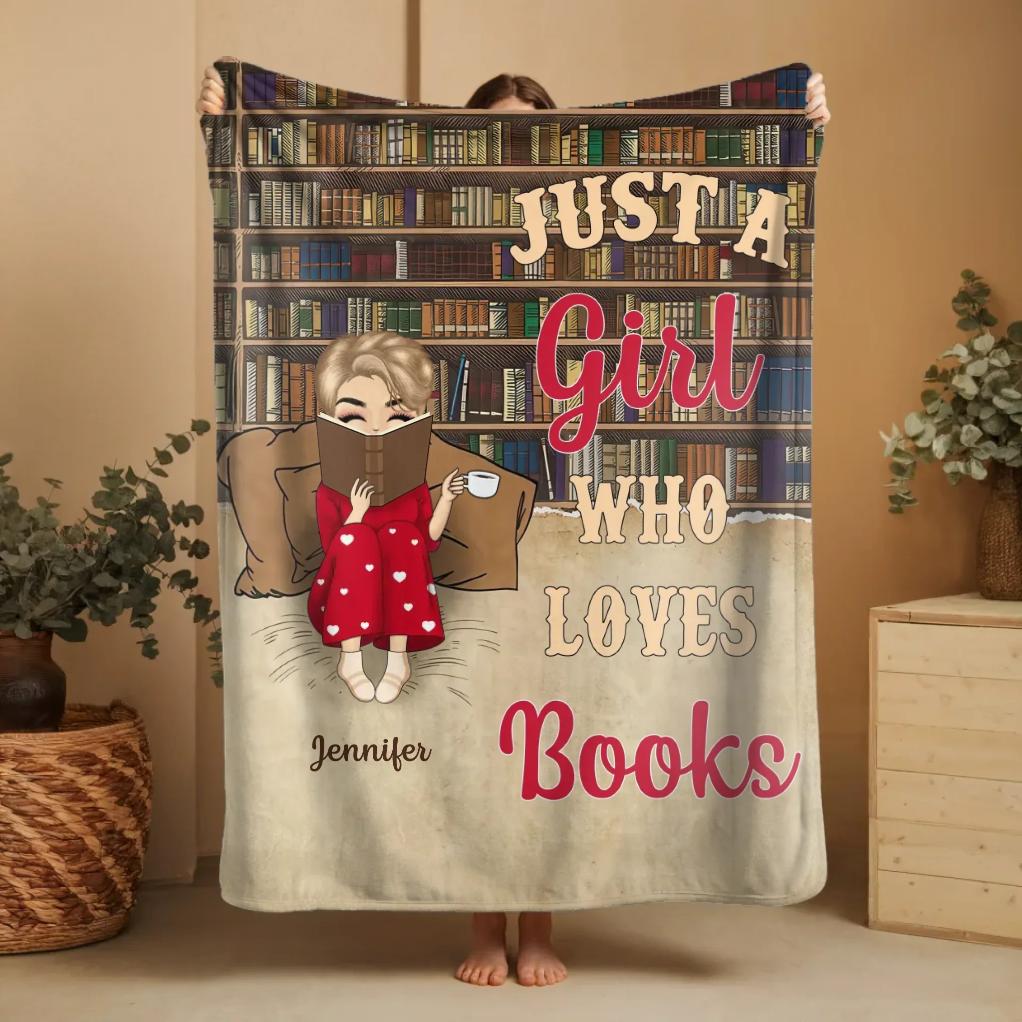 Personalized Blanket – Just A Girl Who Loves Books - Image 4