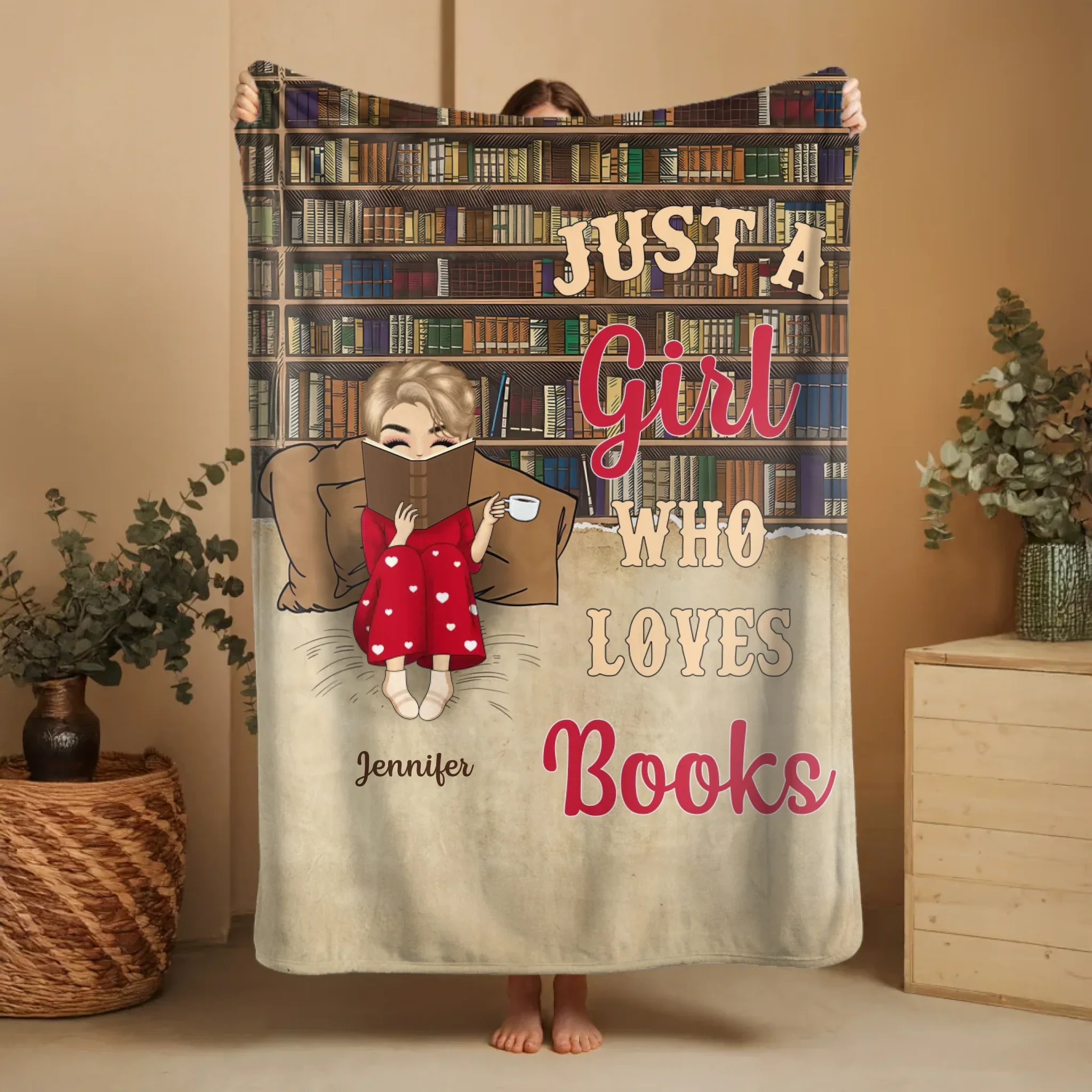 Personalized Blanket – Just A Girl Who Loves Books - Image 7