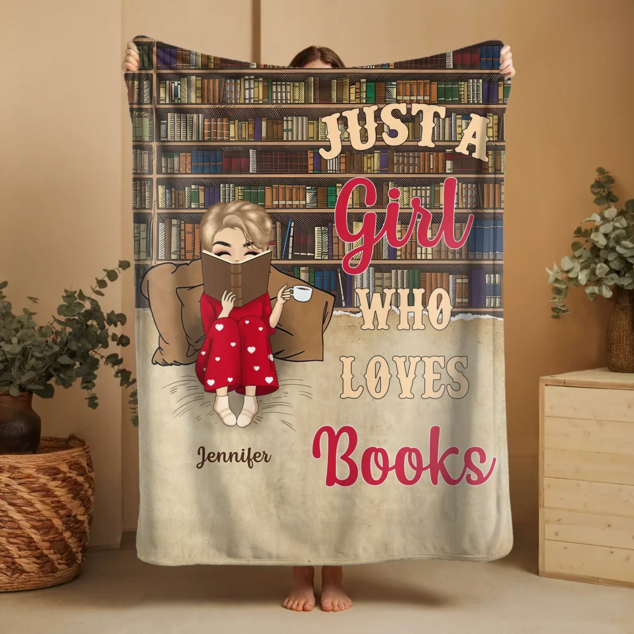 Personalized Blanket – Just A Girl Who Loves Books - Image 9