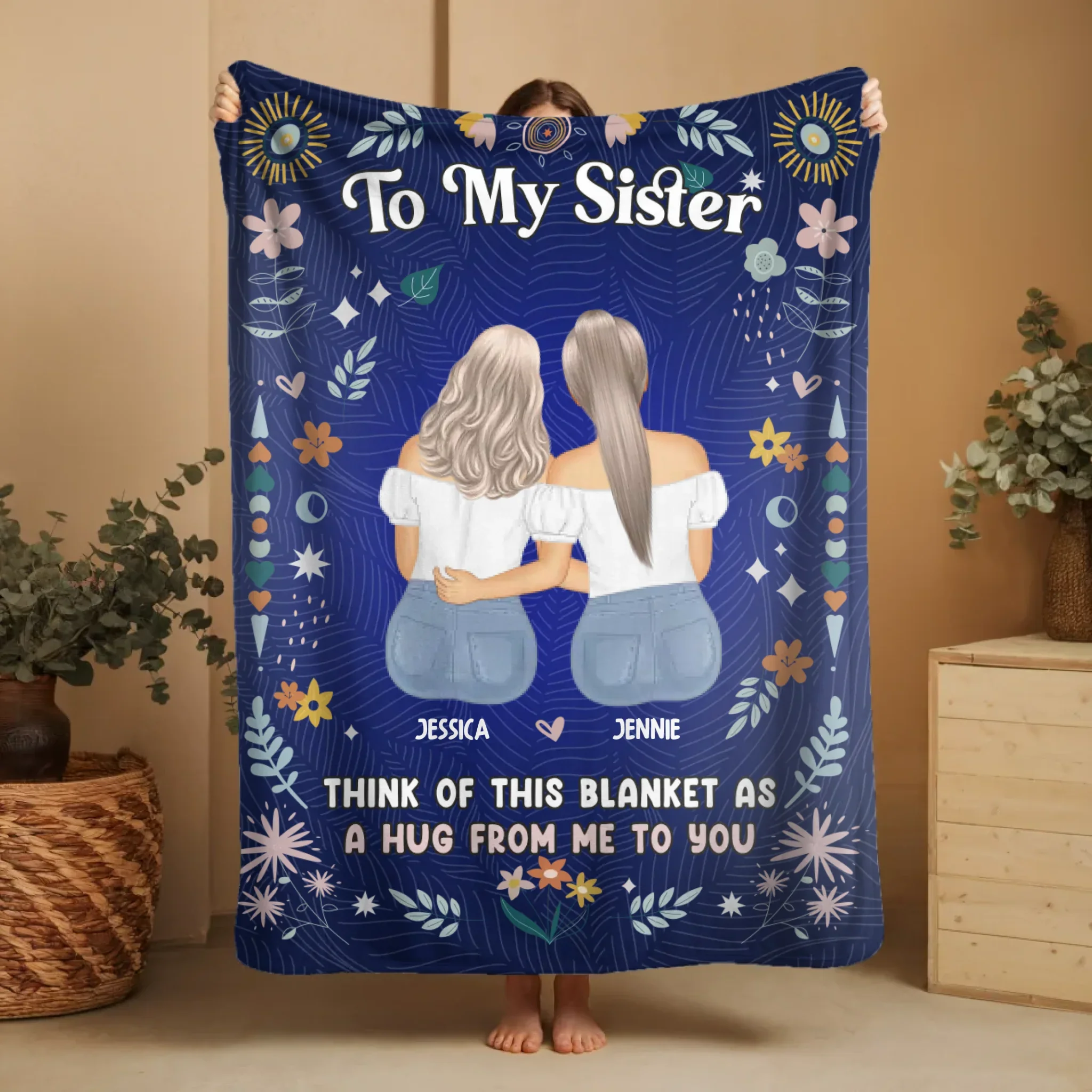 Personalized Blanket – Sister's Hug - Image 4