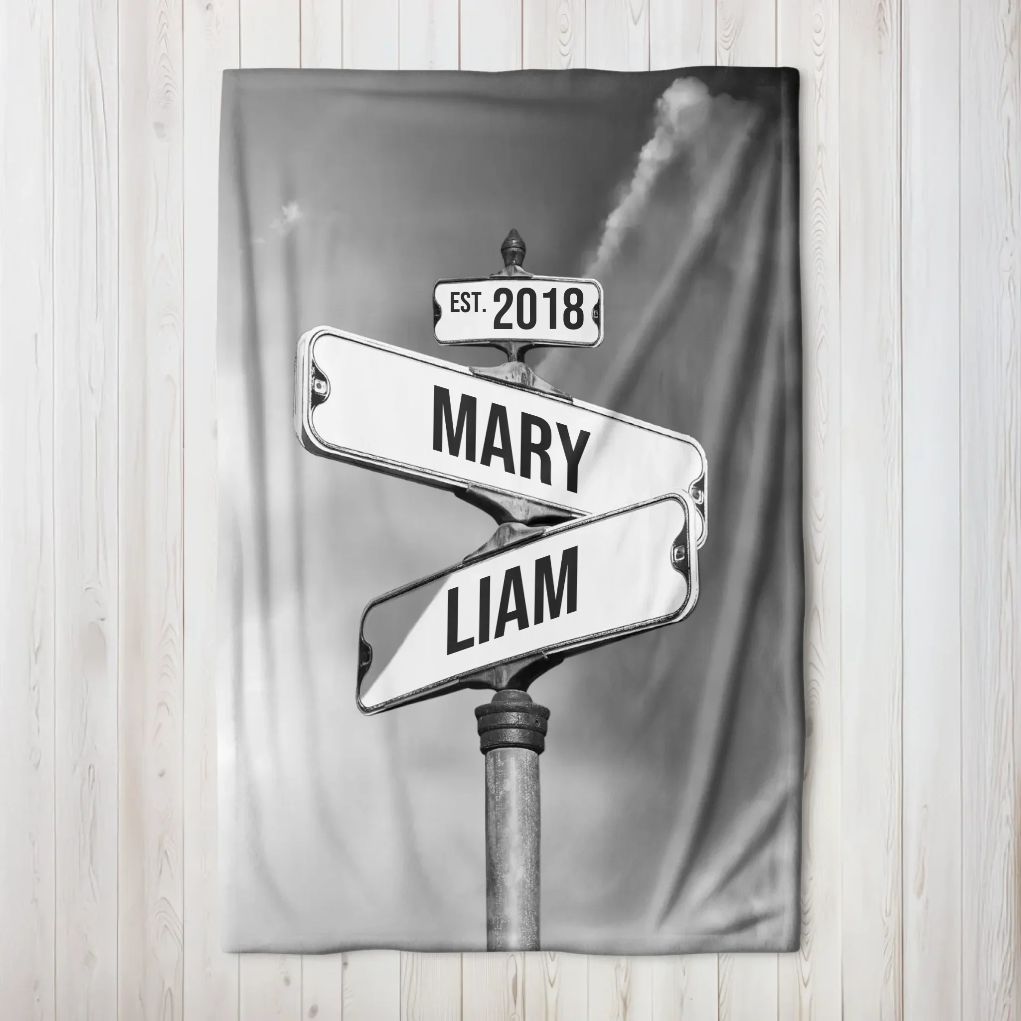 Personalized Blanket "Vintage Street Sign for couples" - Image 6