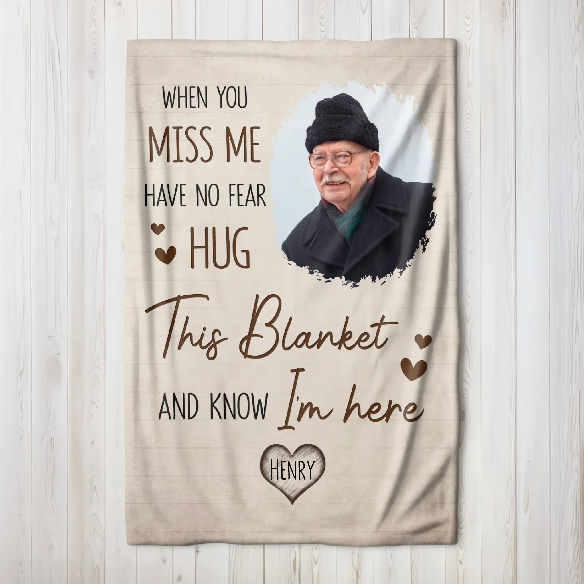 Personalized Blanket – When You Miss Me