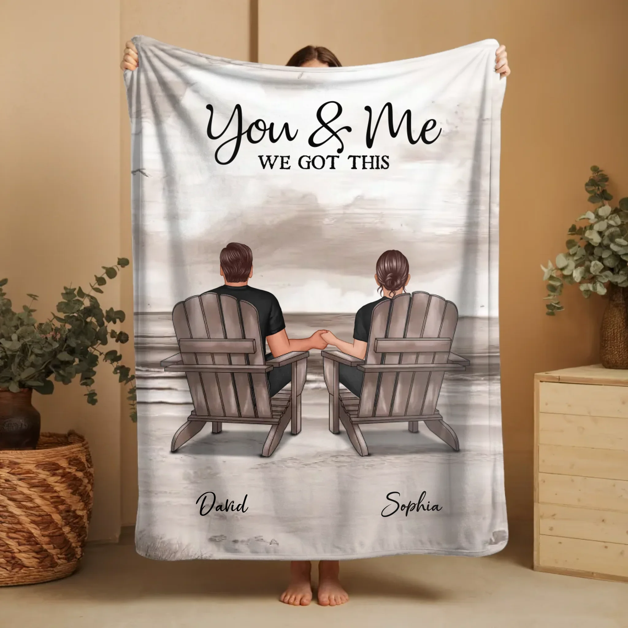 Personalized Blanket "You and me, we got this - vertical" - Image 4