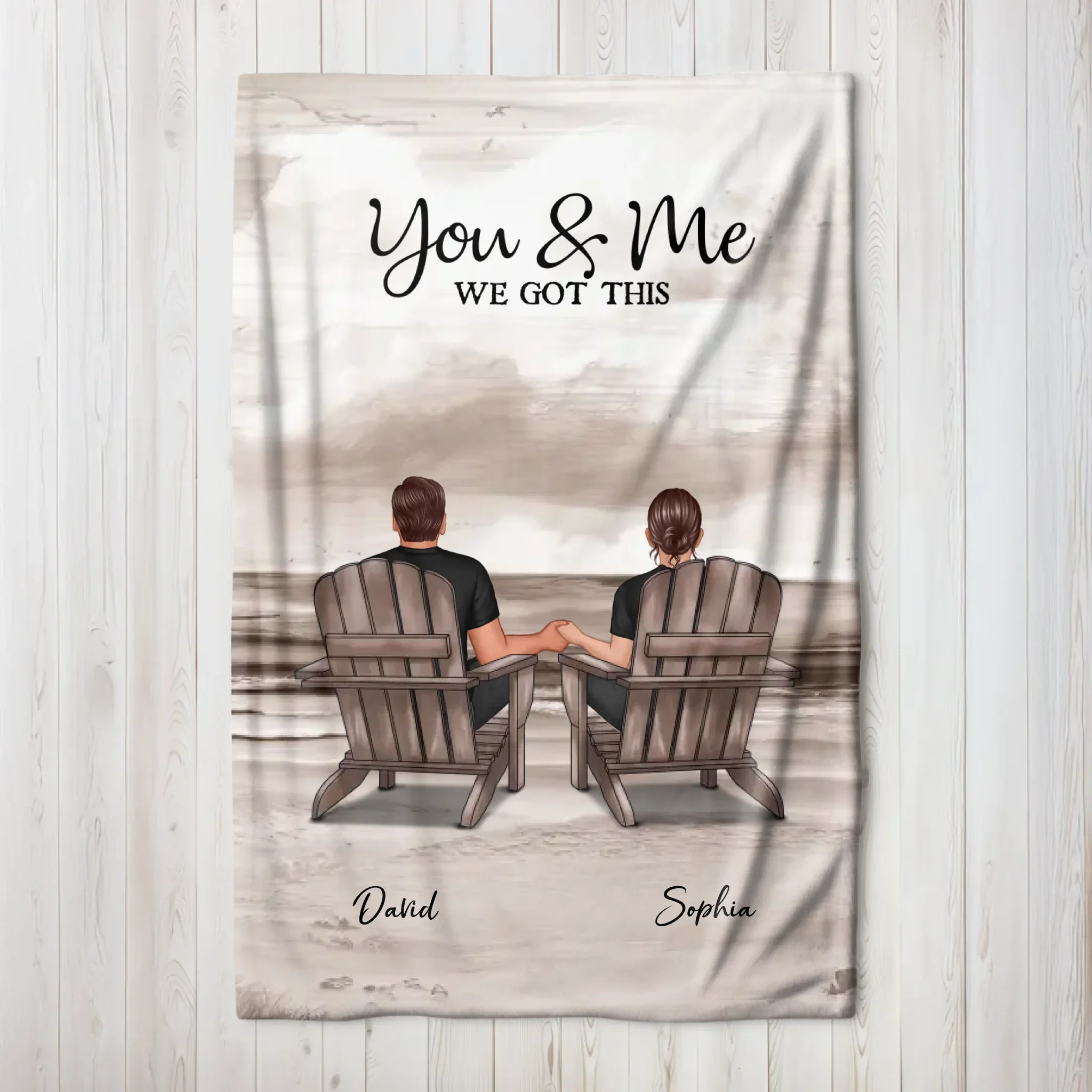 Personalized Blanket "You and me, we got this - vertical" - Image 6