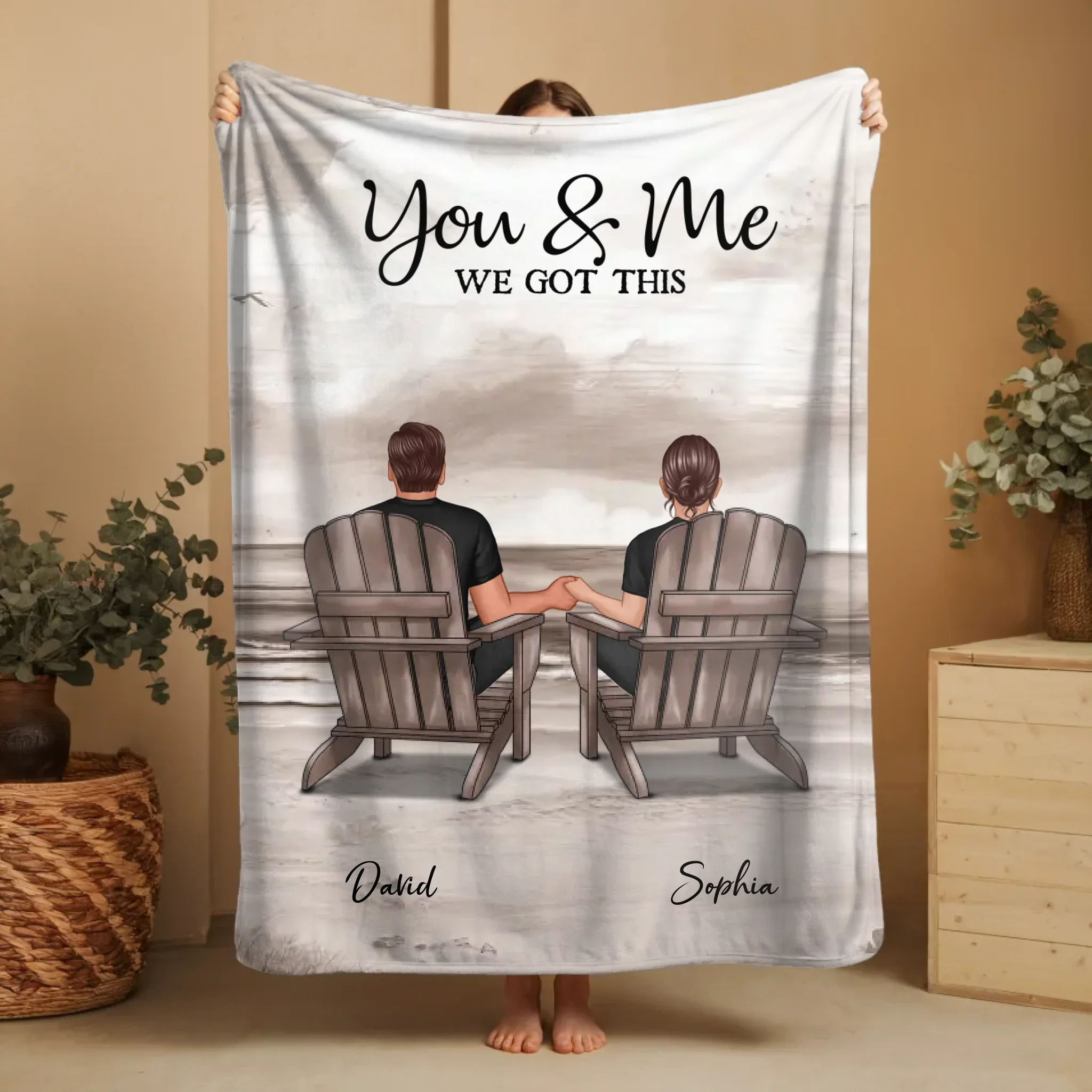 Personalized Blanket "You and me, we got this - vertical" - Image 9