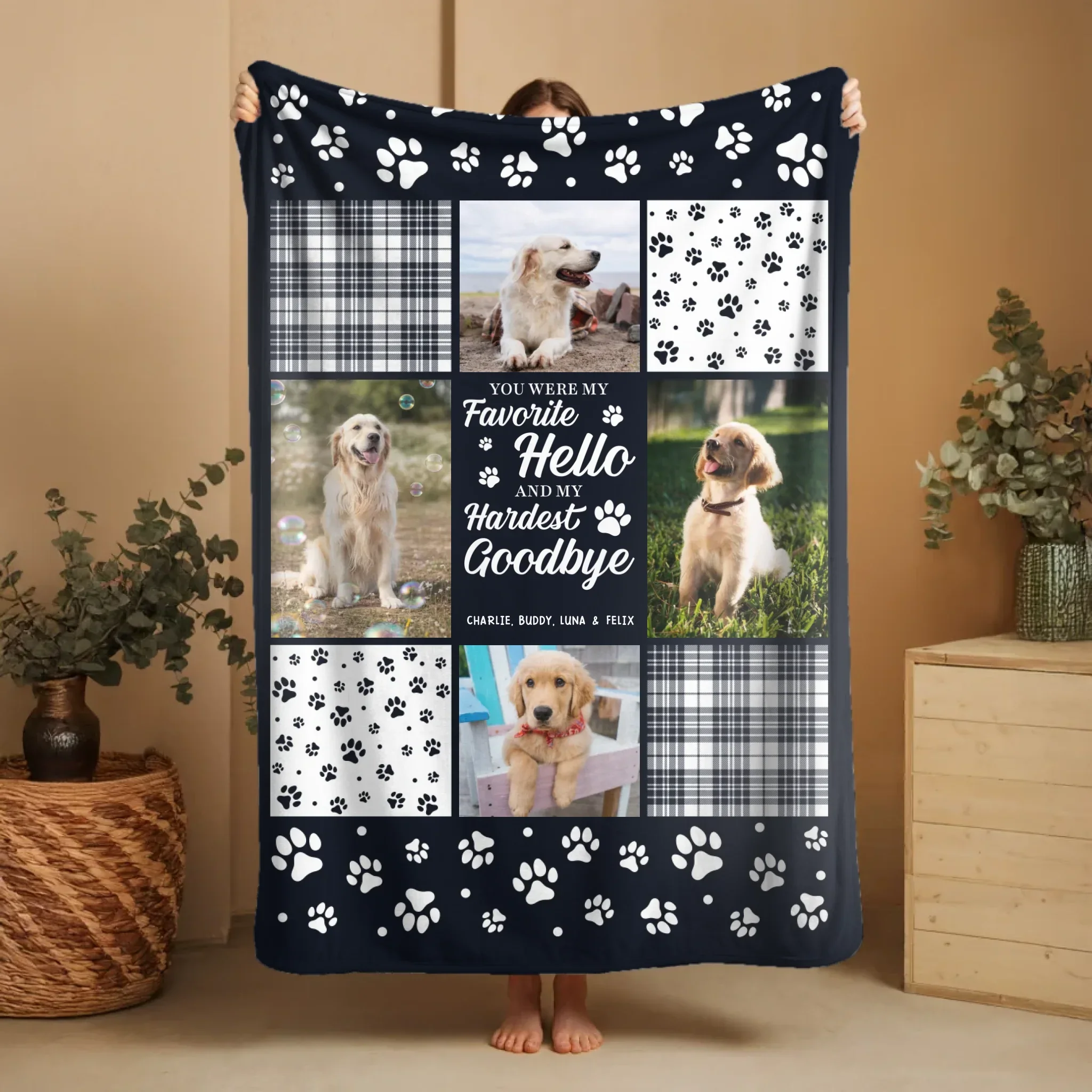 Personalized Blanket – You Were My Favorite Hello And My Hardest Goodbye - Image 2