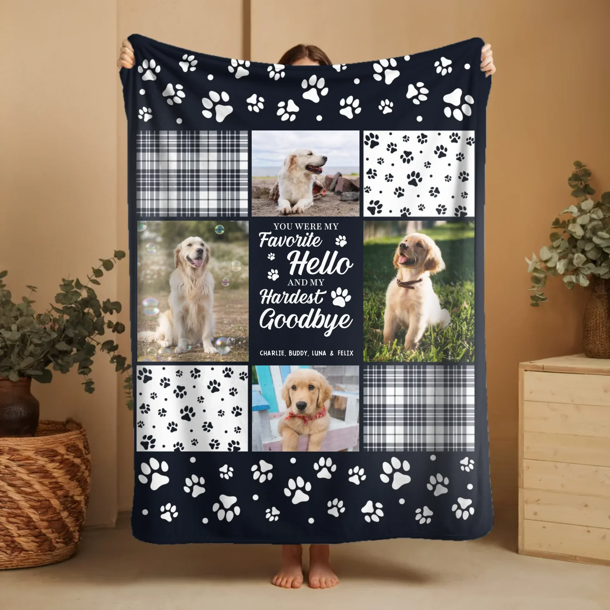 Personalized Blanket – You Were My Favorite Hello And My Hardest Goodbye - Image 4