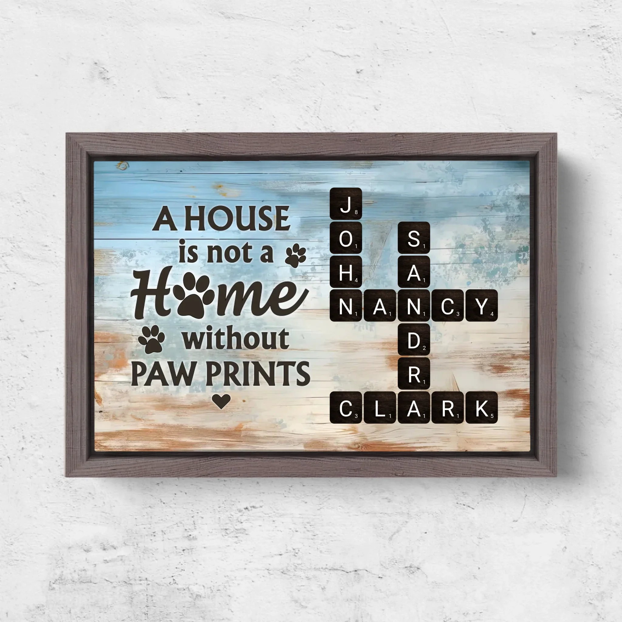Personalized Canvas “A house is not a home without paw prints" - Image 6