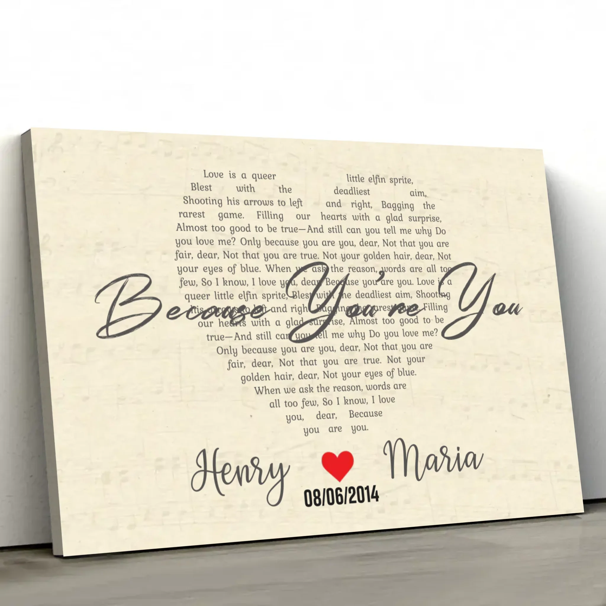 Personalized Canvas – Custom Heart-Shaped Song - Image 2