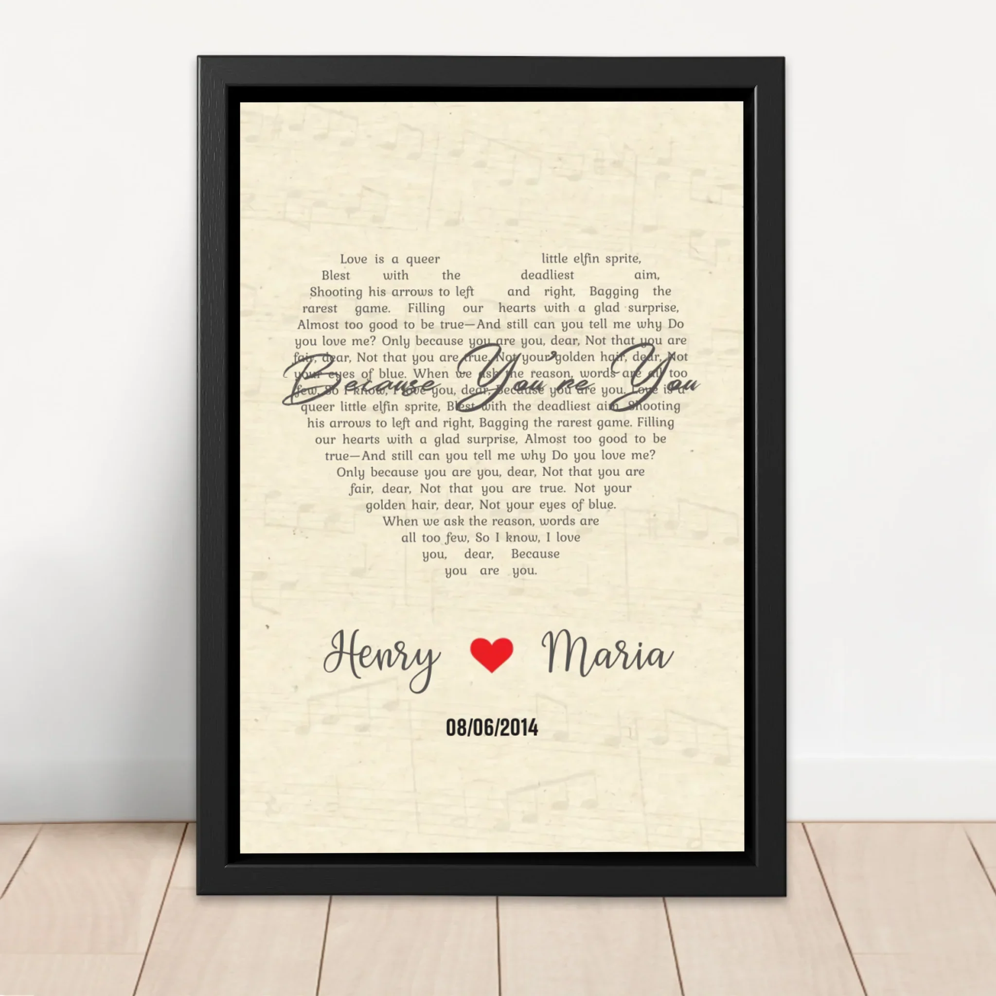 Personalized Canvas – Custom Heart-Shaped Song-Vertical - Image 4