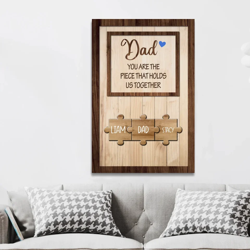 Personalized Canvas "Dad holds us together" - Image 3
