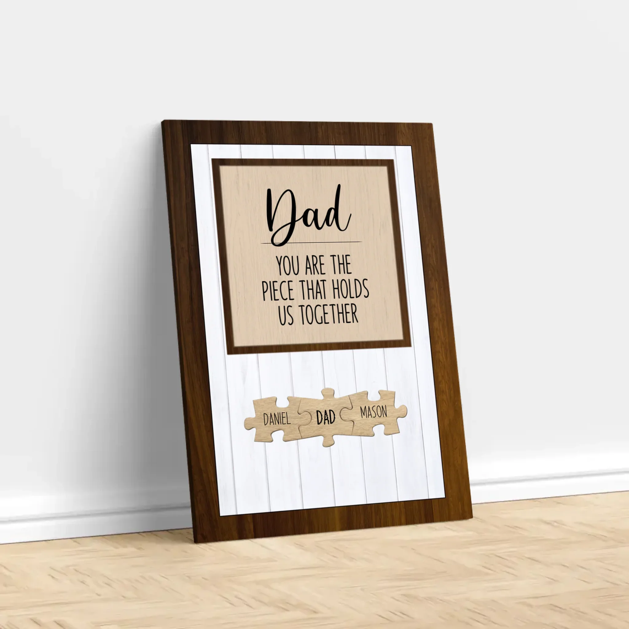 Personalized Canvas – Dad You Are the Piece that Holds Us Together - Image 2