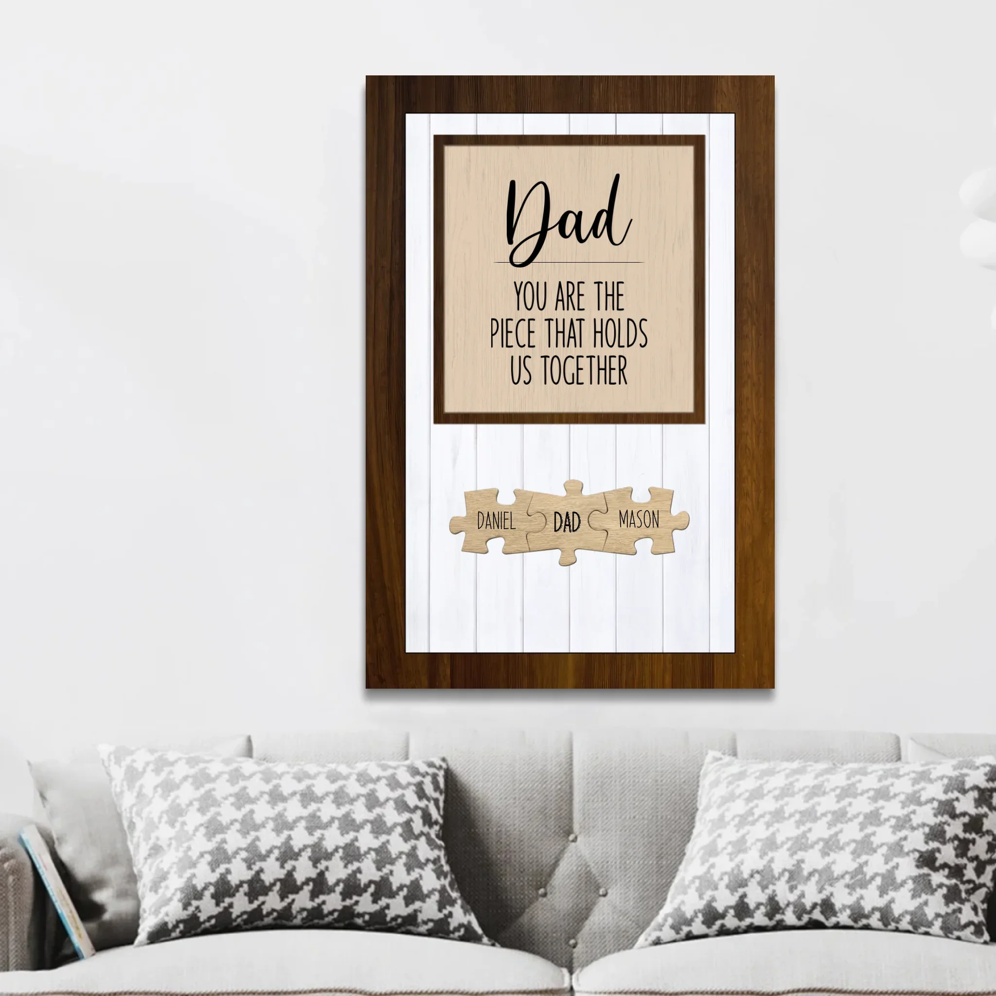 Personalized Canvas – Dad You Are the Piece that Holds Us Together - Image 3