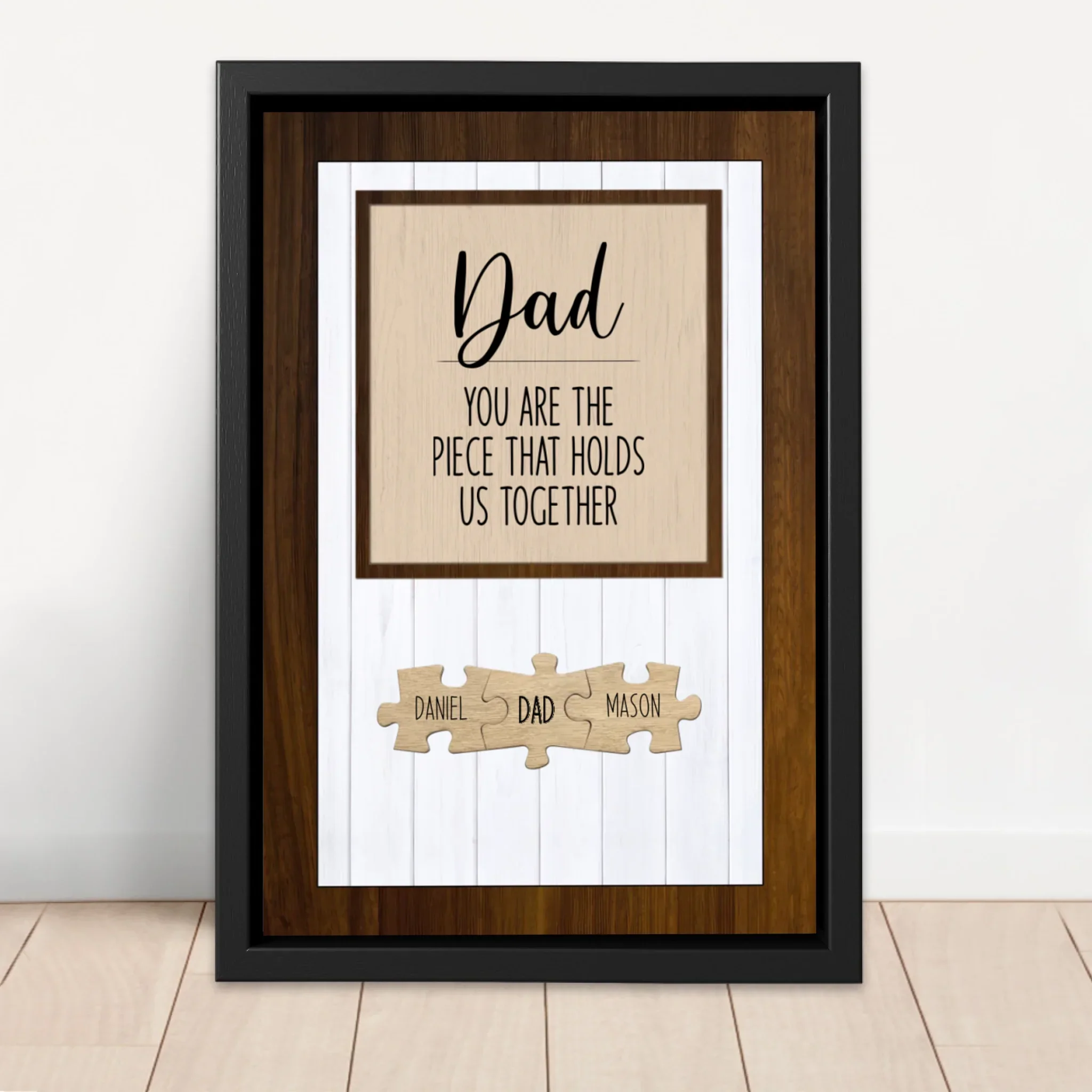 Personalized Canvas – Dad You Are the Piece that Holds Us Together - Image 4