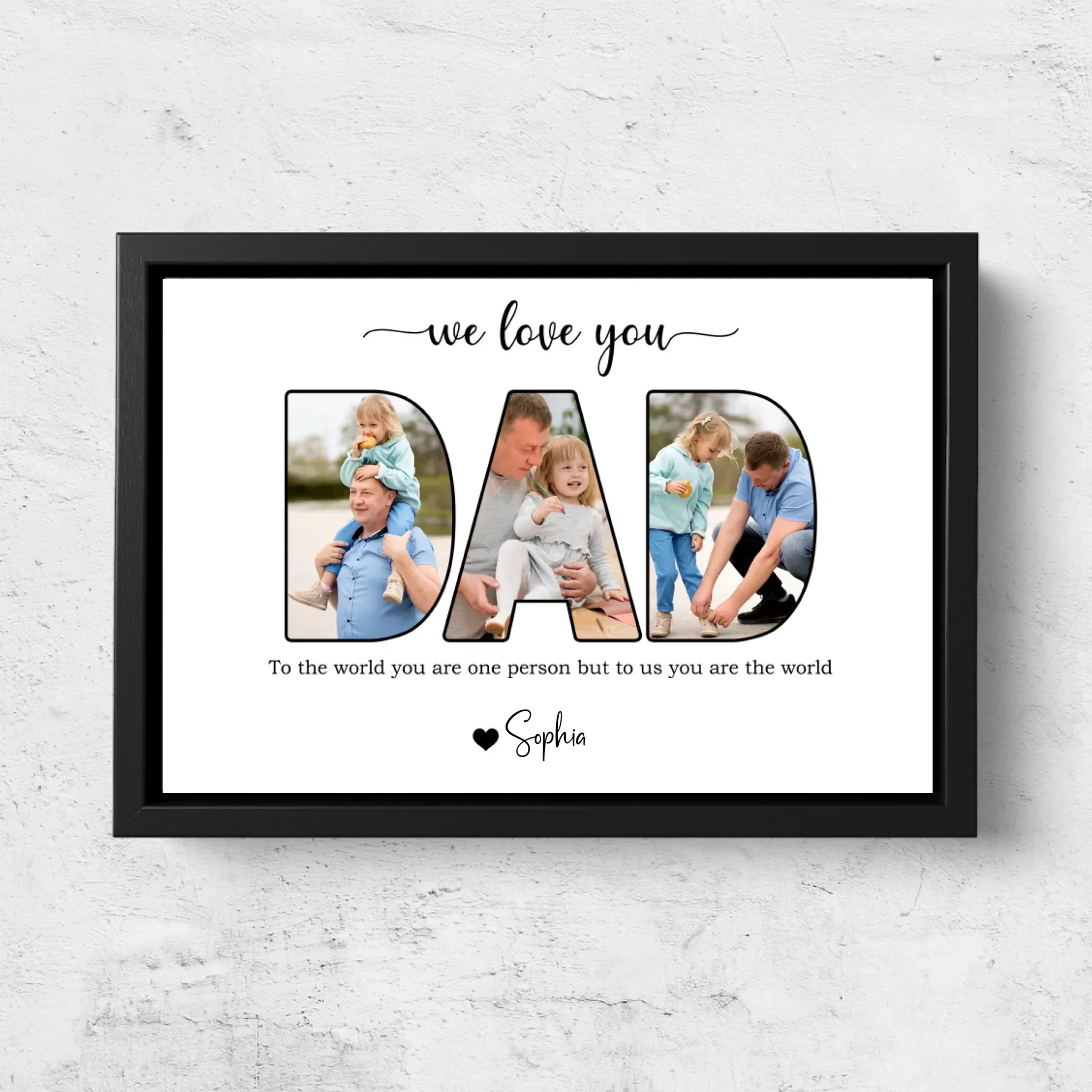 Personalized Canvas “Daddy, we love you” - Image 5