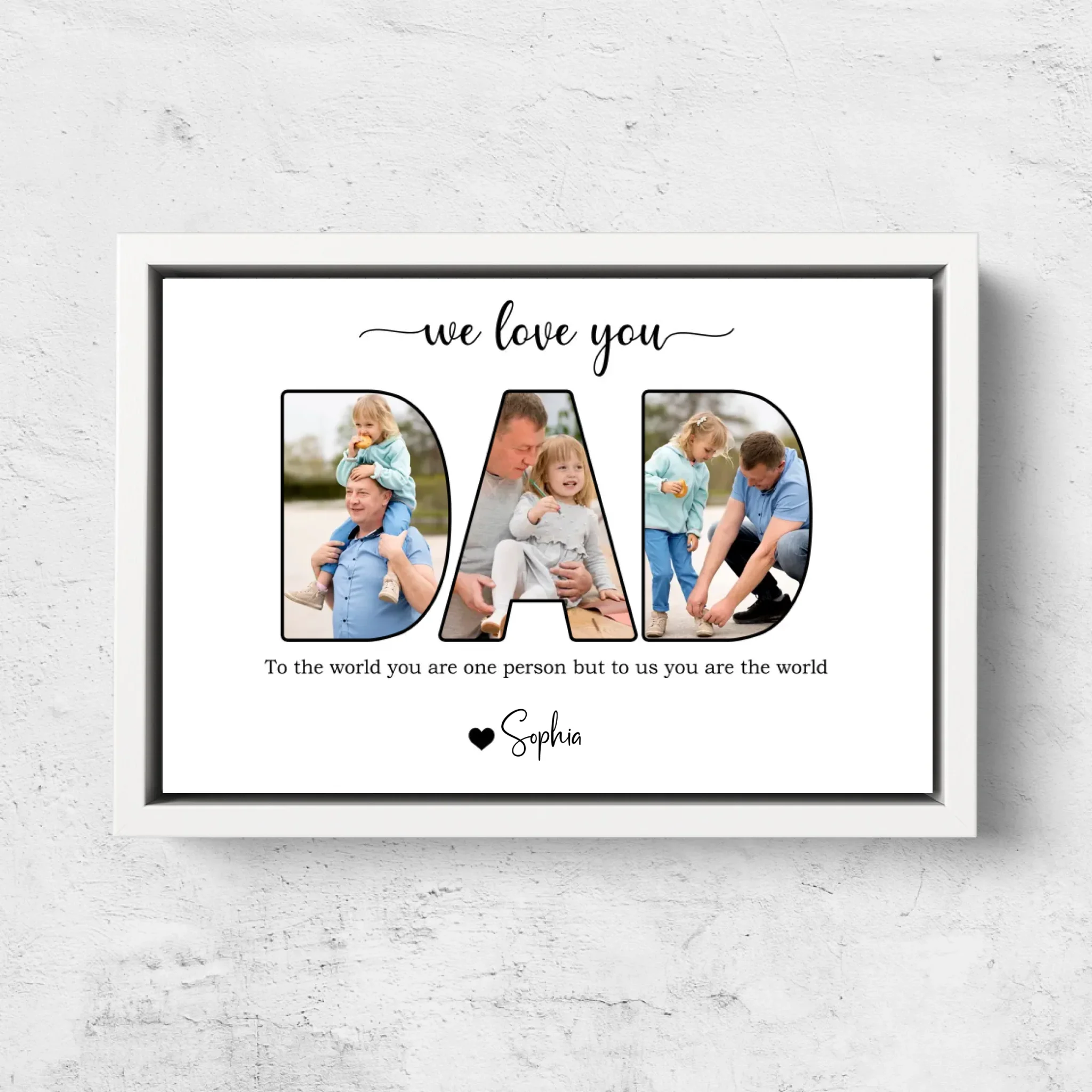Personalized Canvas “Daddy, we love you” - Image 7