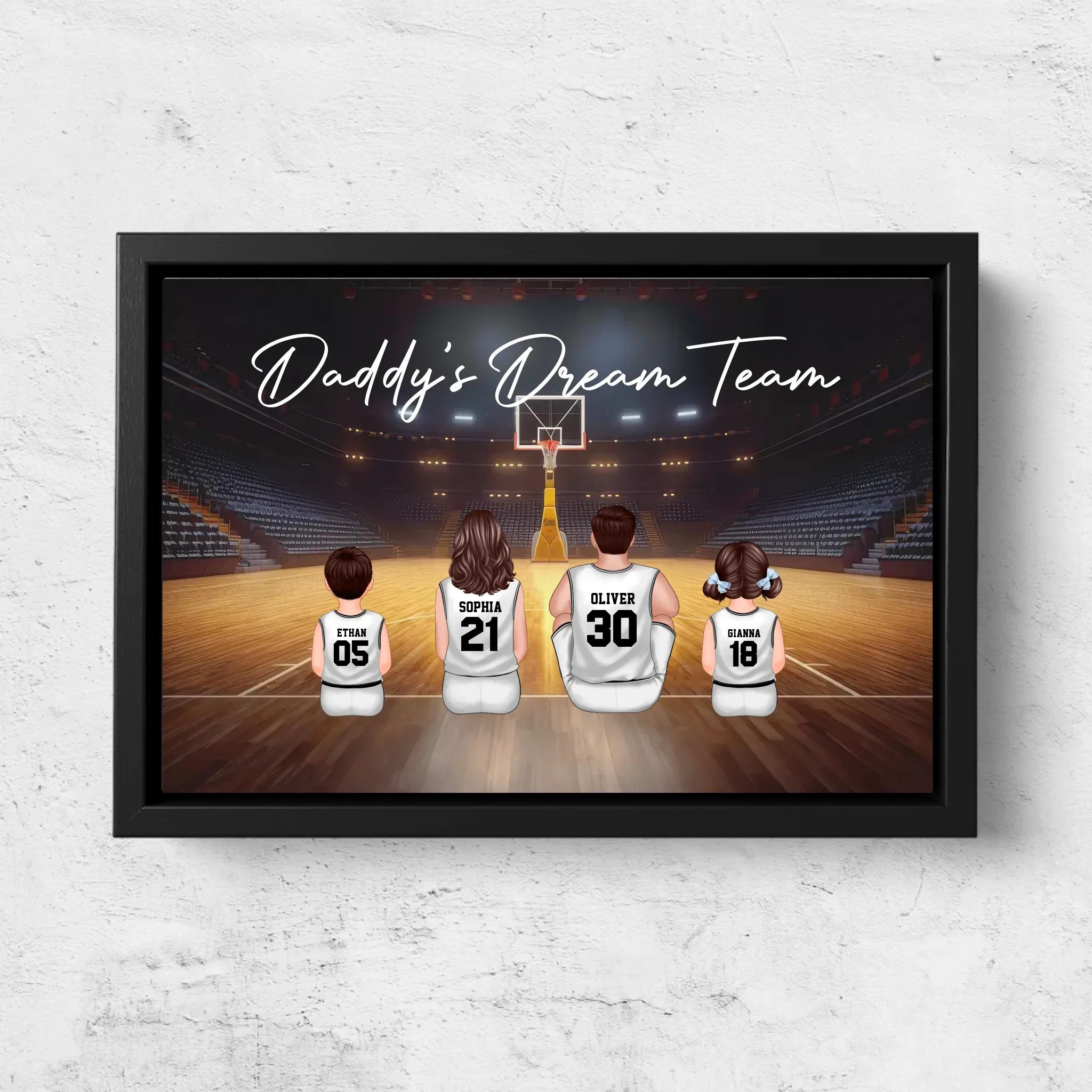 Personalized Canvas "Daddy's dream team – Basketball" - Image 5