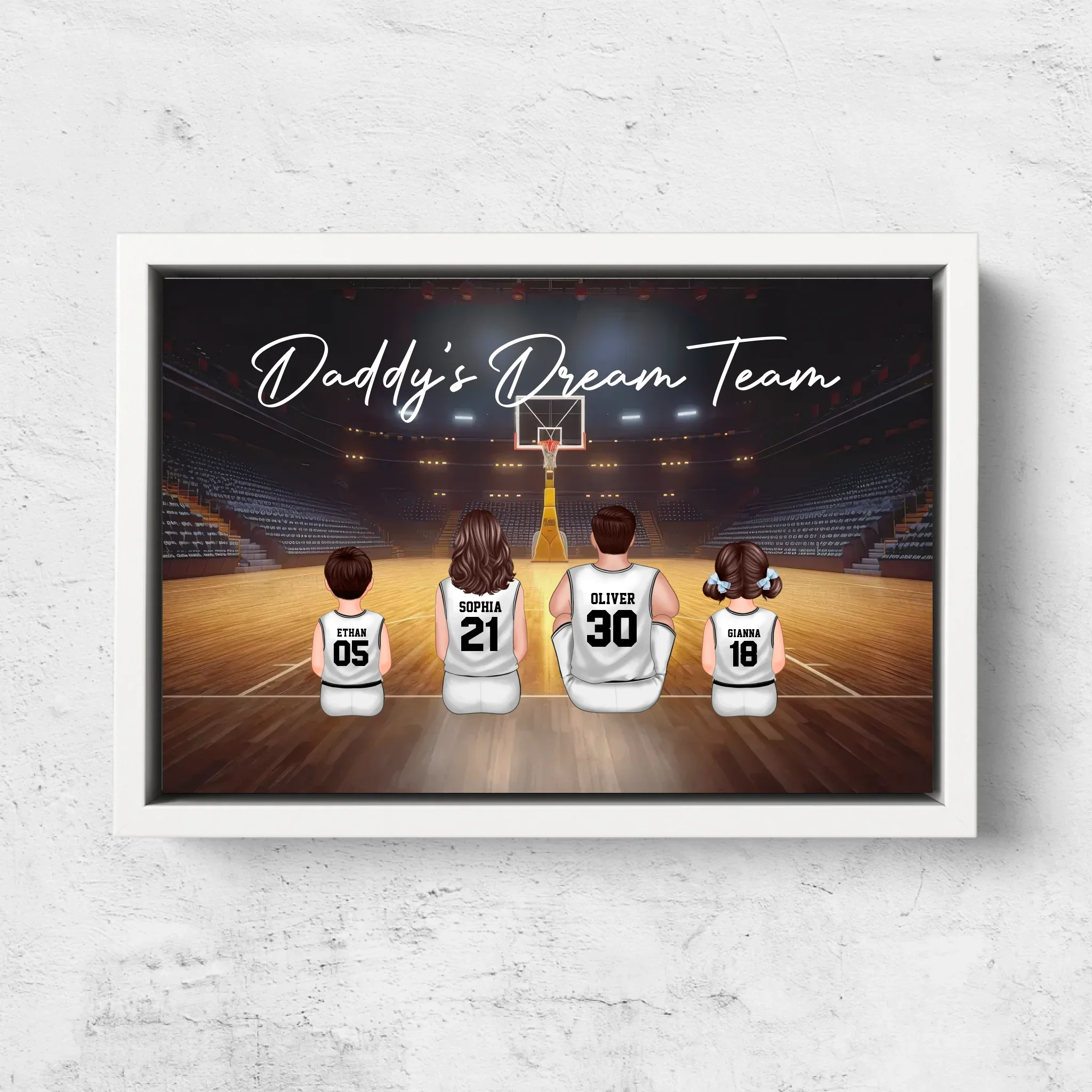 Personalized Canvas "Daddy's dream team – Basketball" - Image 7