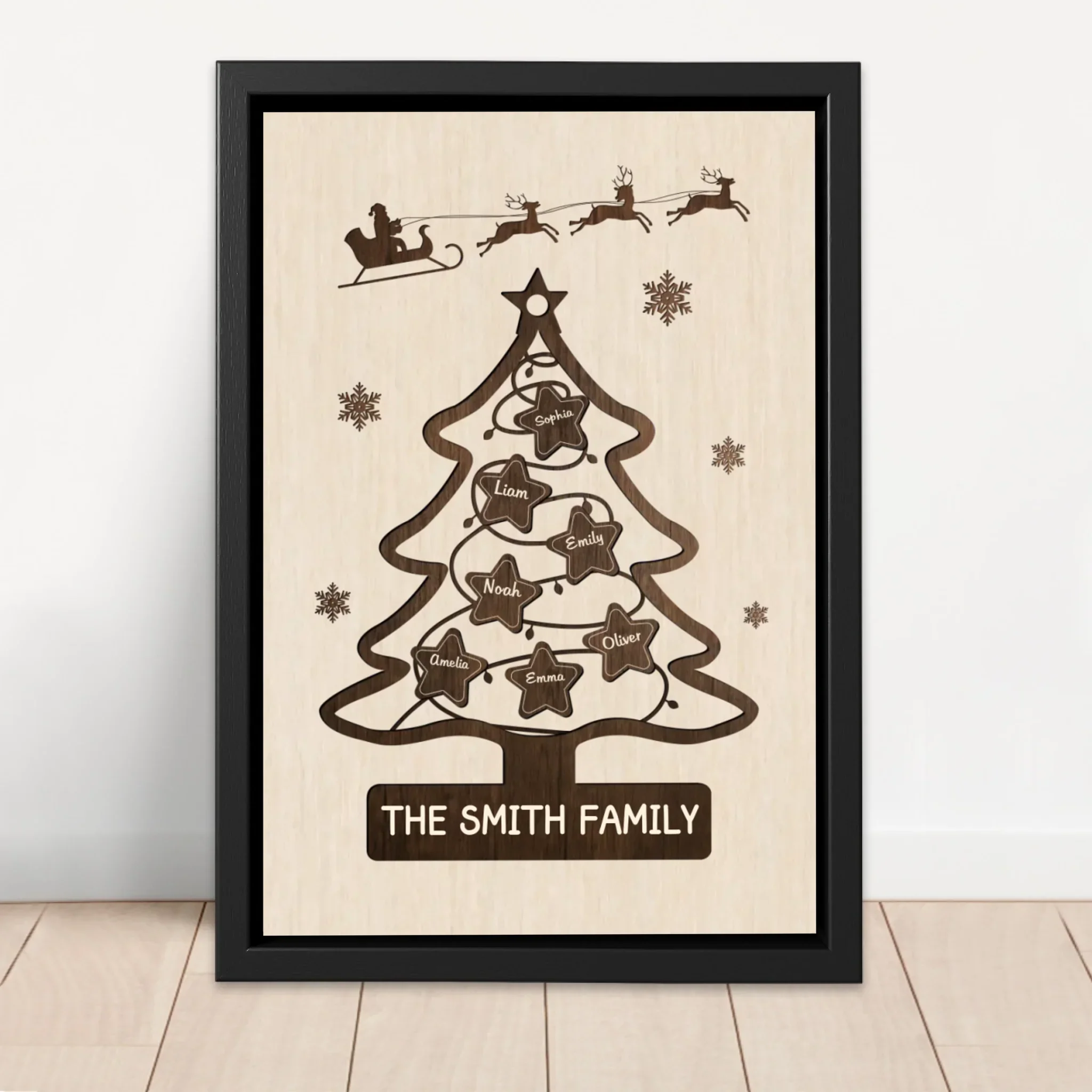 Personalized Canvas – Family Christmas Tree - Image 4