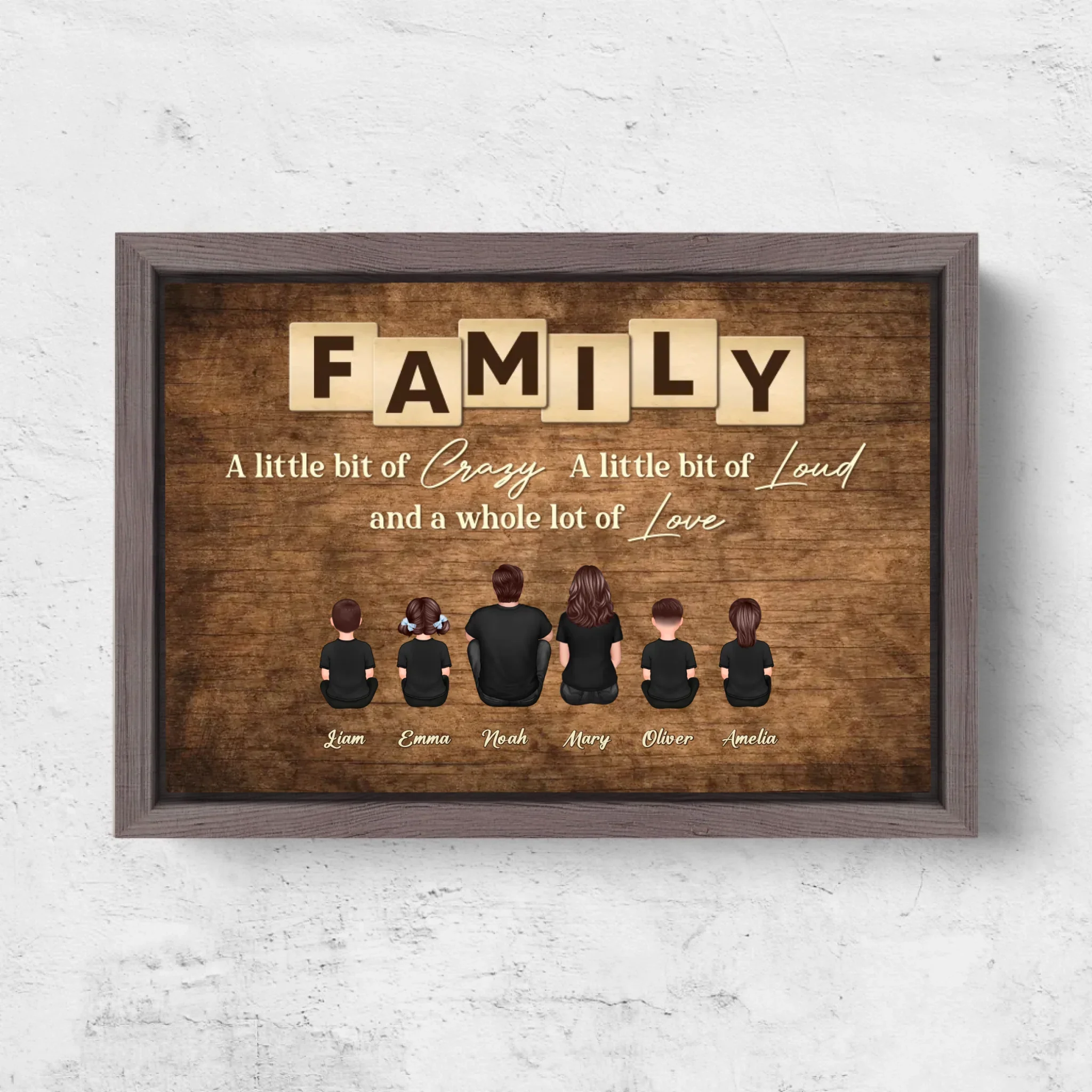Personalized Canvas "Family, crazy, loud and lots of love" - Image 6