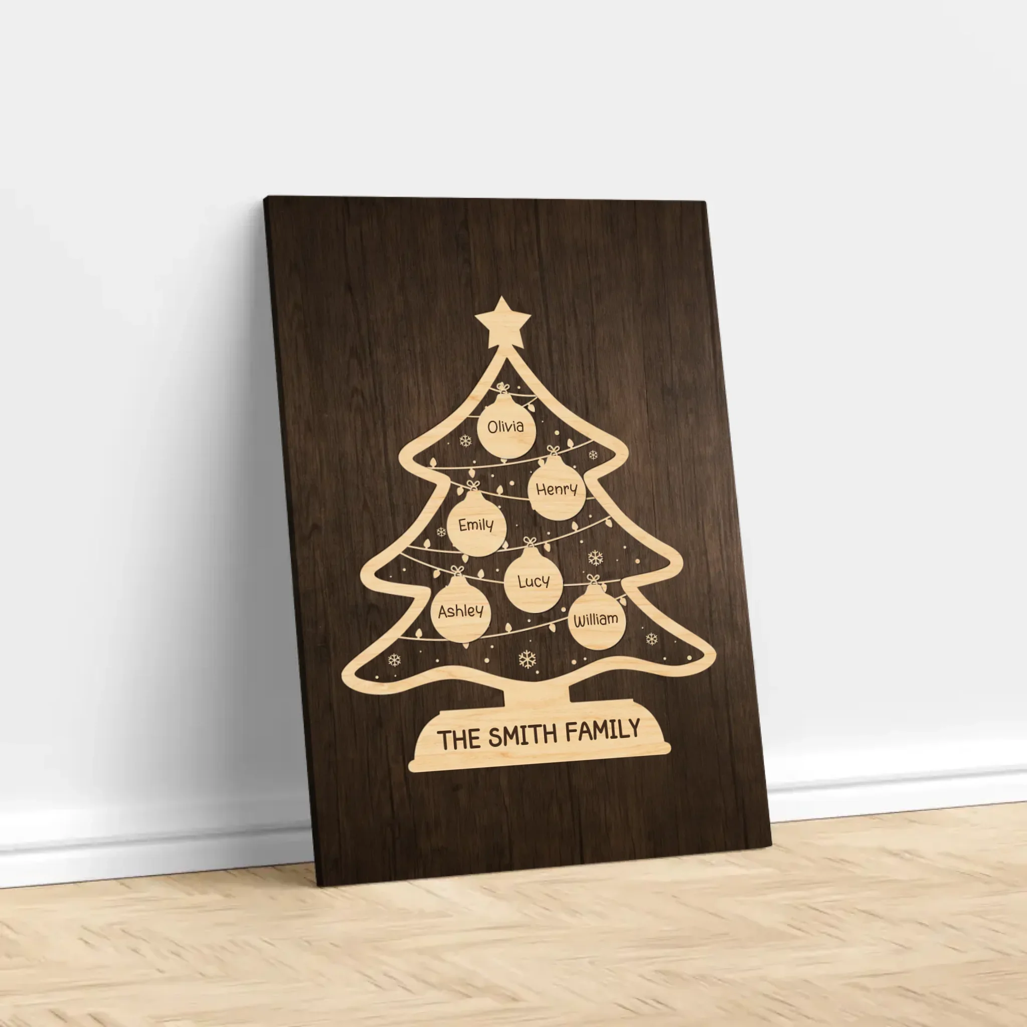 Personalized Canvas – Family Holiday Tree - Image 2