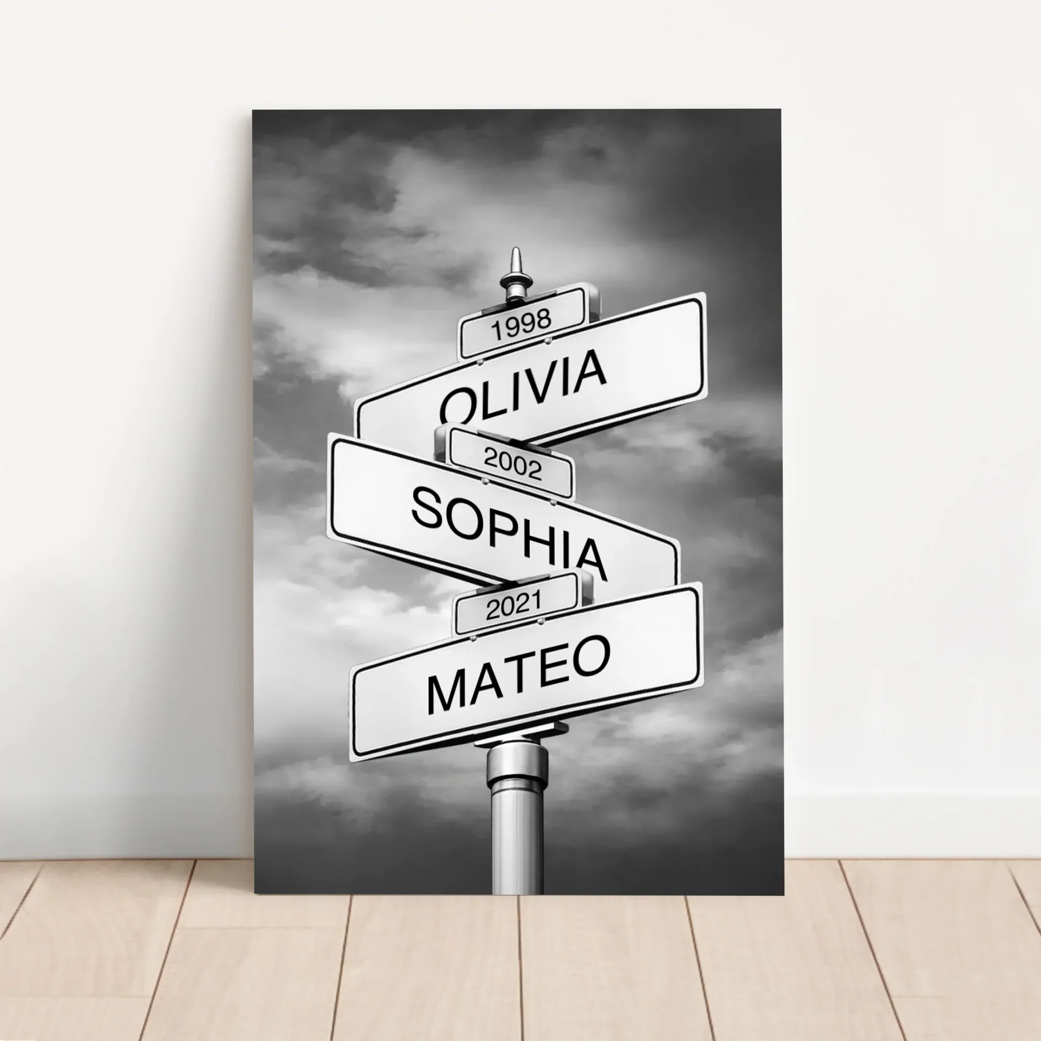 Personalized Canvas – Family Name And Date Street Sign