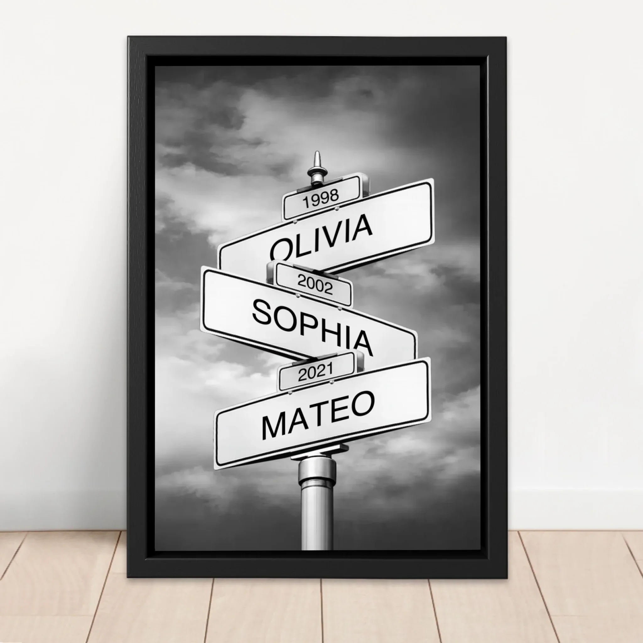 Personalized Canvas – Family Name And Date Street Sign - Image 4