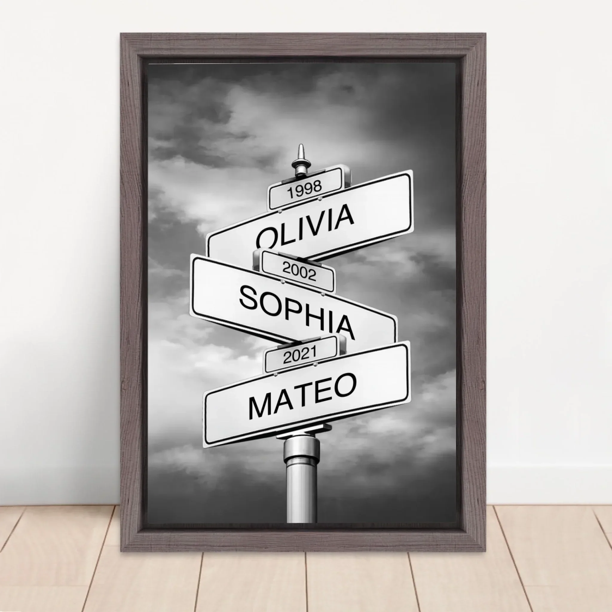 Personalized Canvas – Family Name And Date Street Sign - Image 5