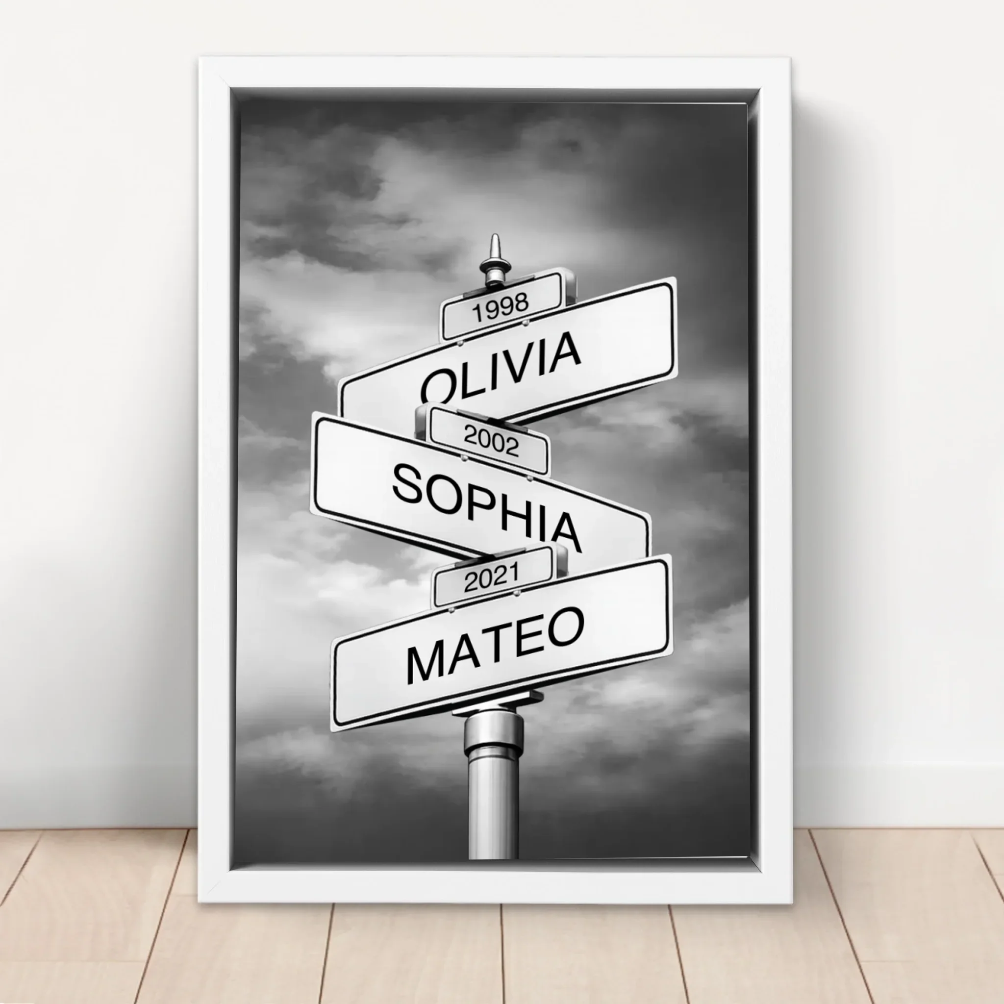 Personalized Canvas – Family Name And Date Street Sign - Image 6