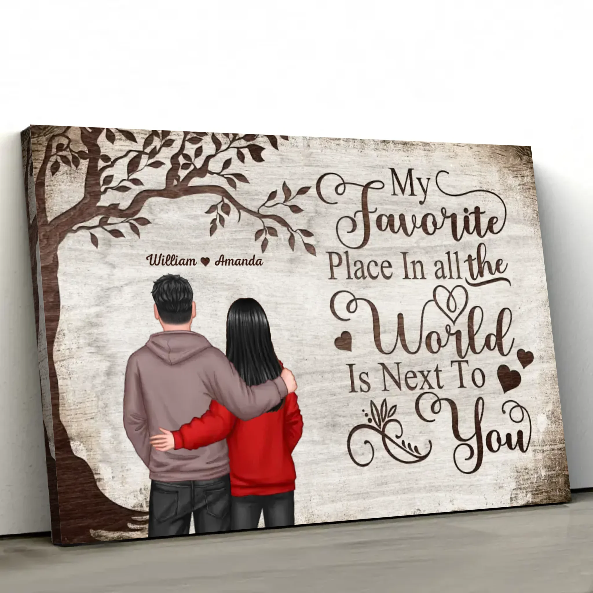 Personalized Canvas “Favorite place - view from behind” - Image 2