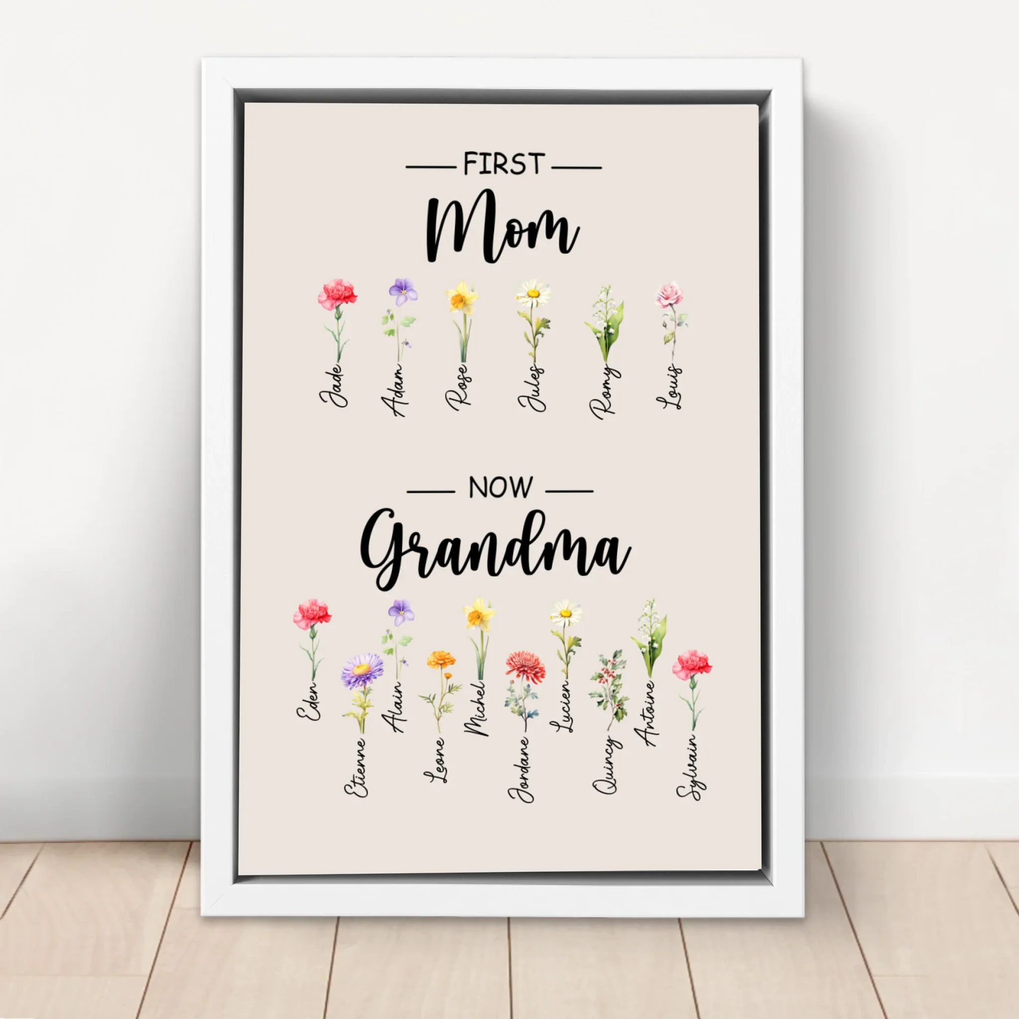 Personalized Canvas "First Mom, now Grandma" - Image 6