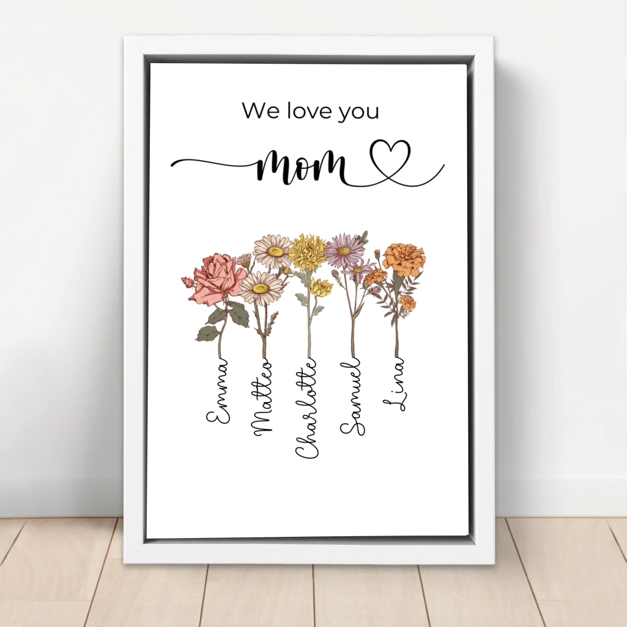 Personalized Canvas "Flowers For Mom - We love you" - Image 6