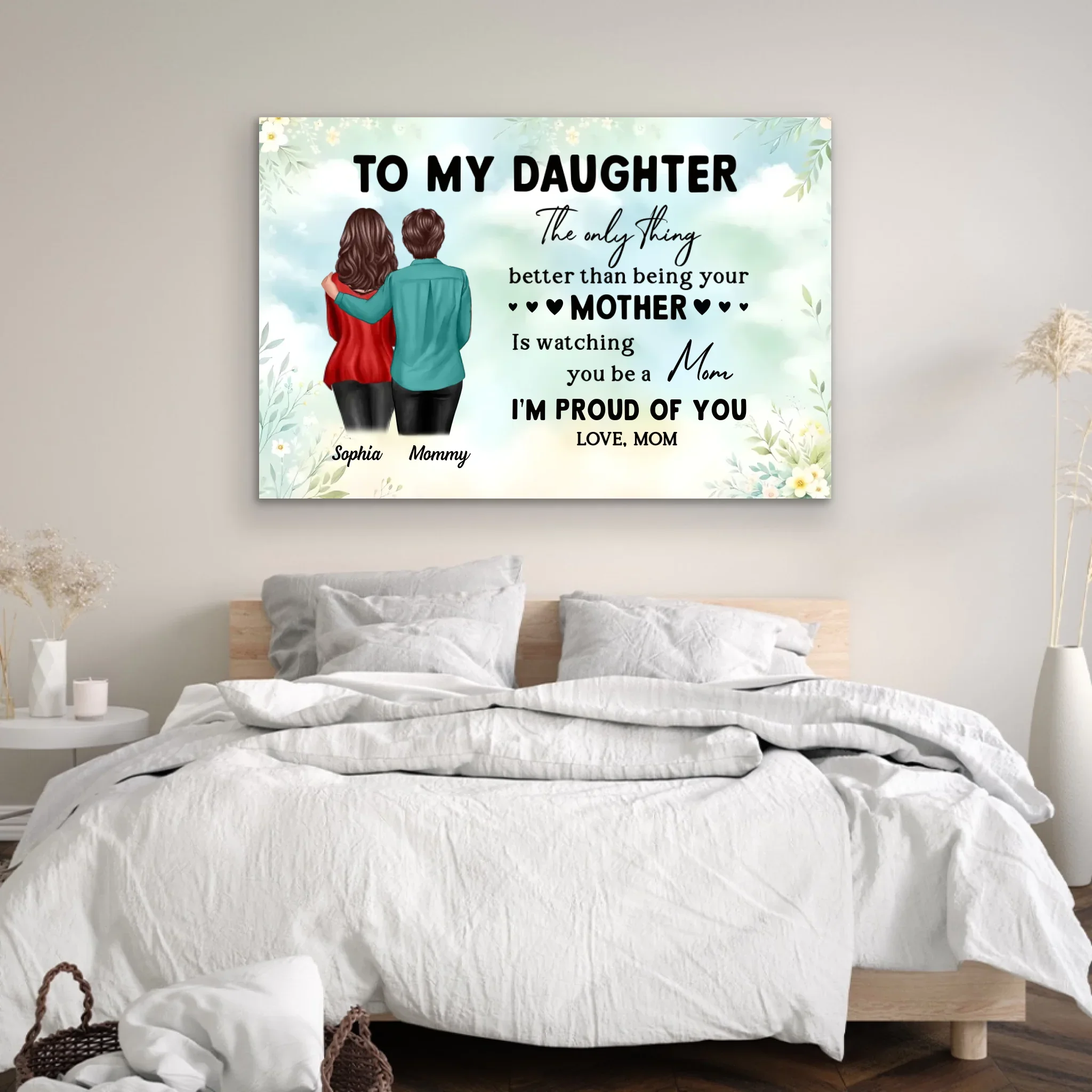 Personalized Canvas "From Mom To Daughter – Mother's Day gift" - Image 3