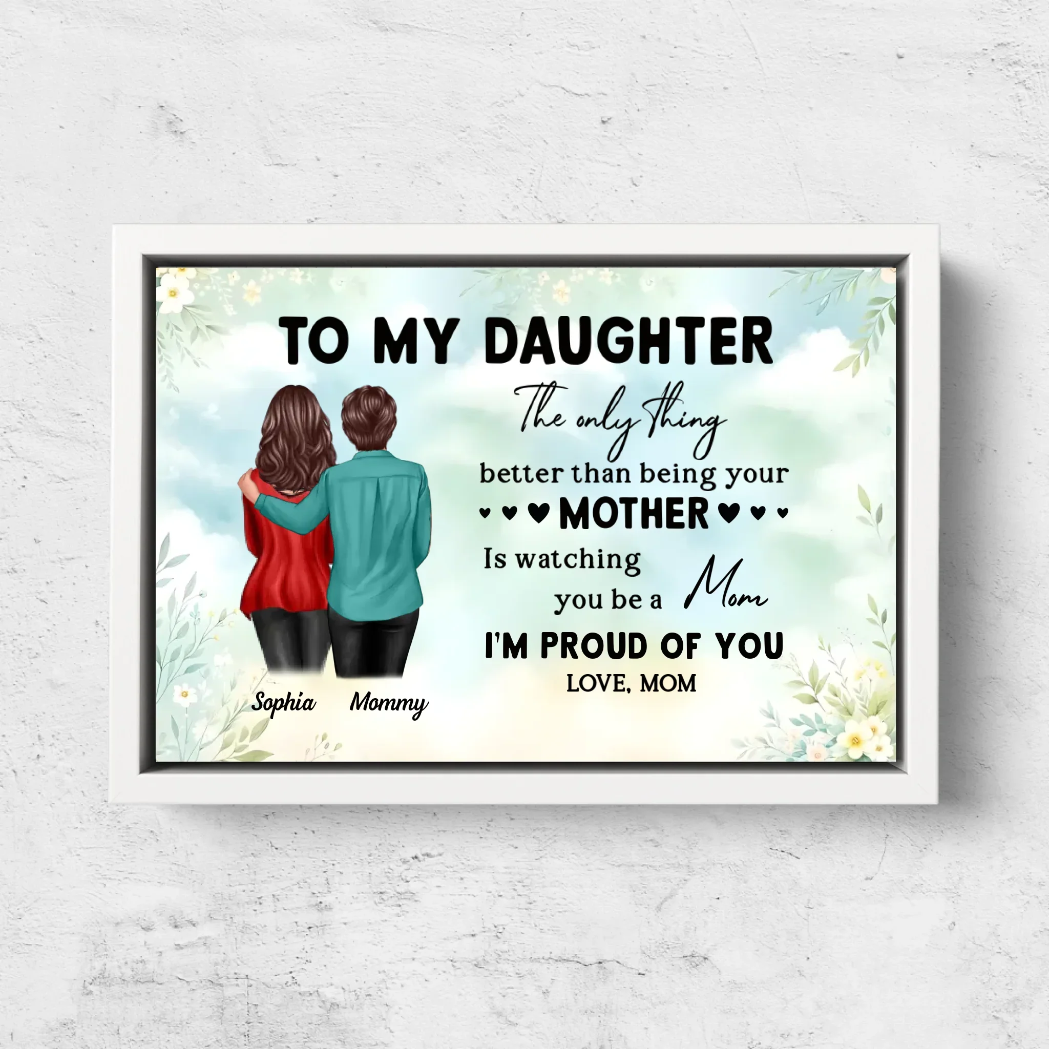 Personalized Canvas "From Mom To Daughter – Mother's Day gift" - Image 7