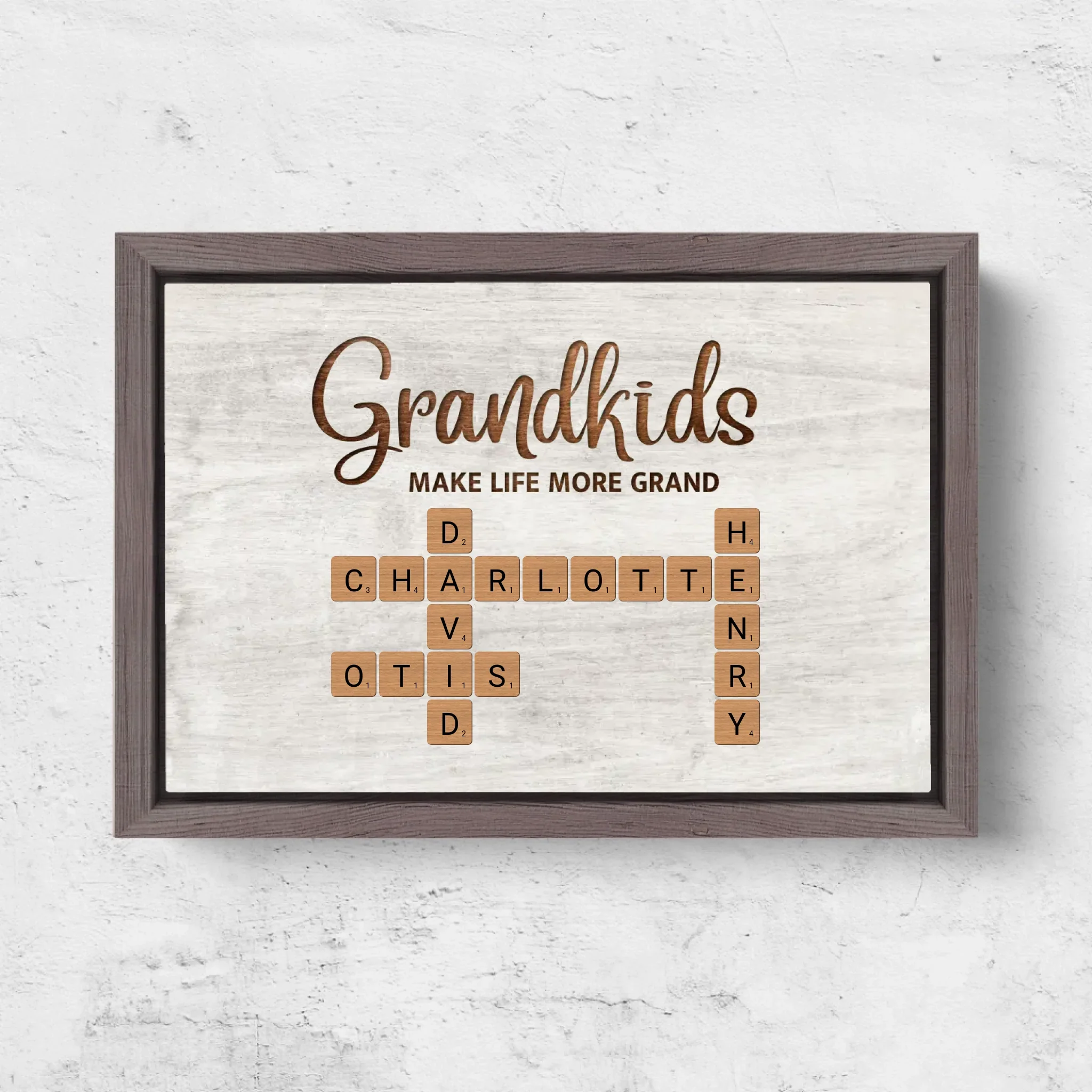 Personalized Canvas “Grandchildren make life more beautiful - crossword puzzle” - Image 6
