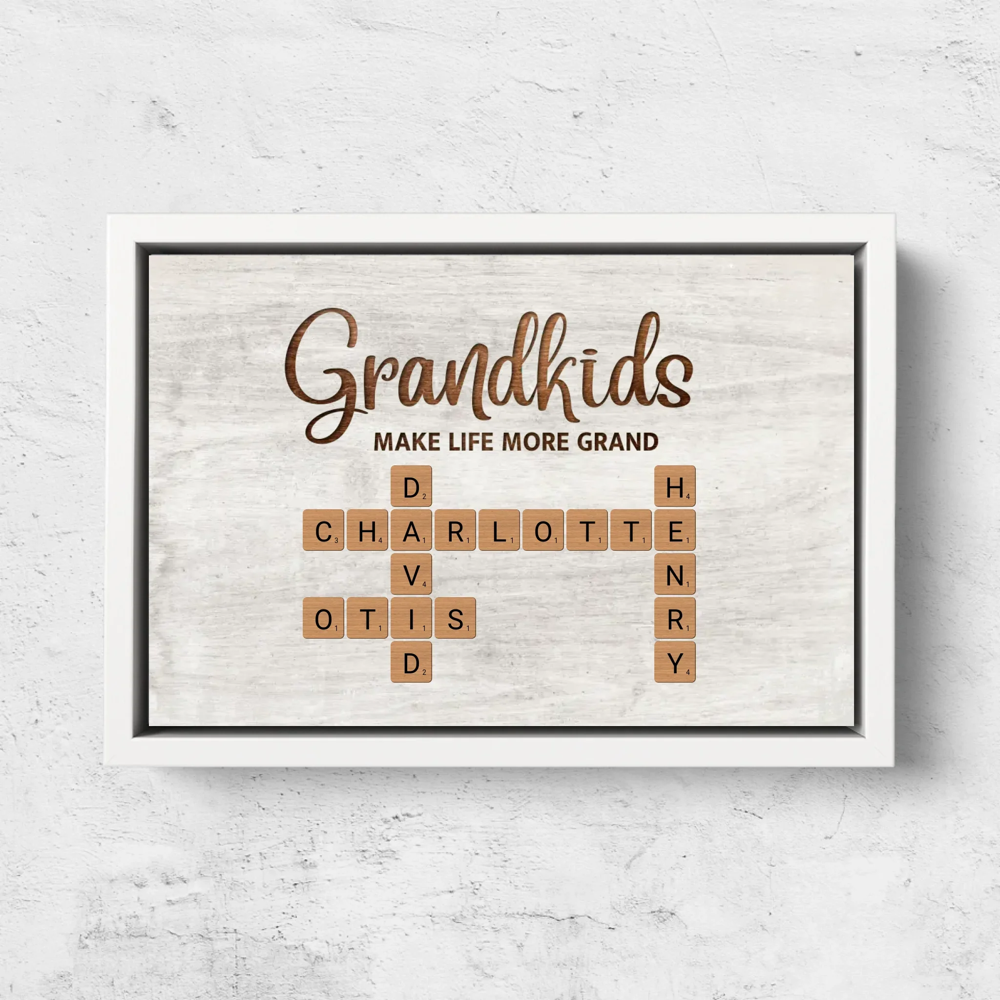 Personalized Canvas “Grandchildren make life more beautiful - crossword puzzle” - Image 7