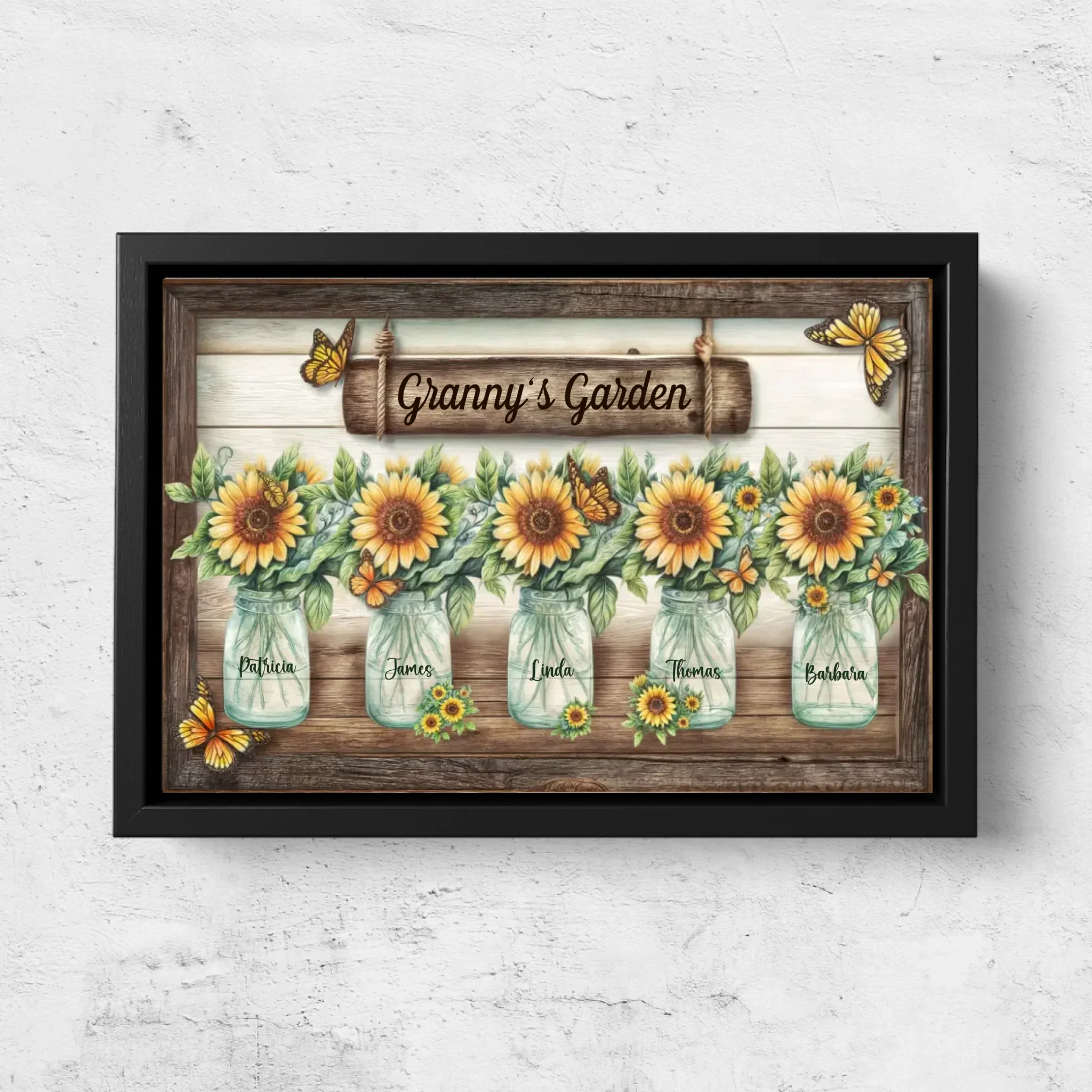 Personalized Canvas “Granny’s sunflower garden” - Image 5