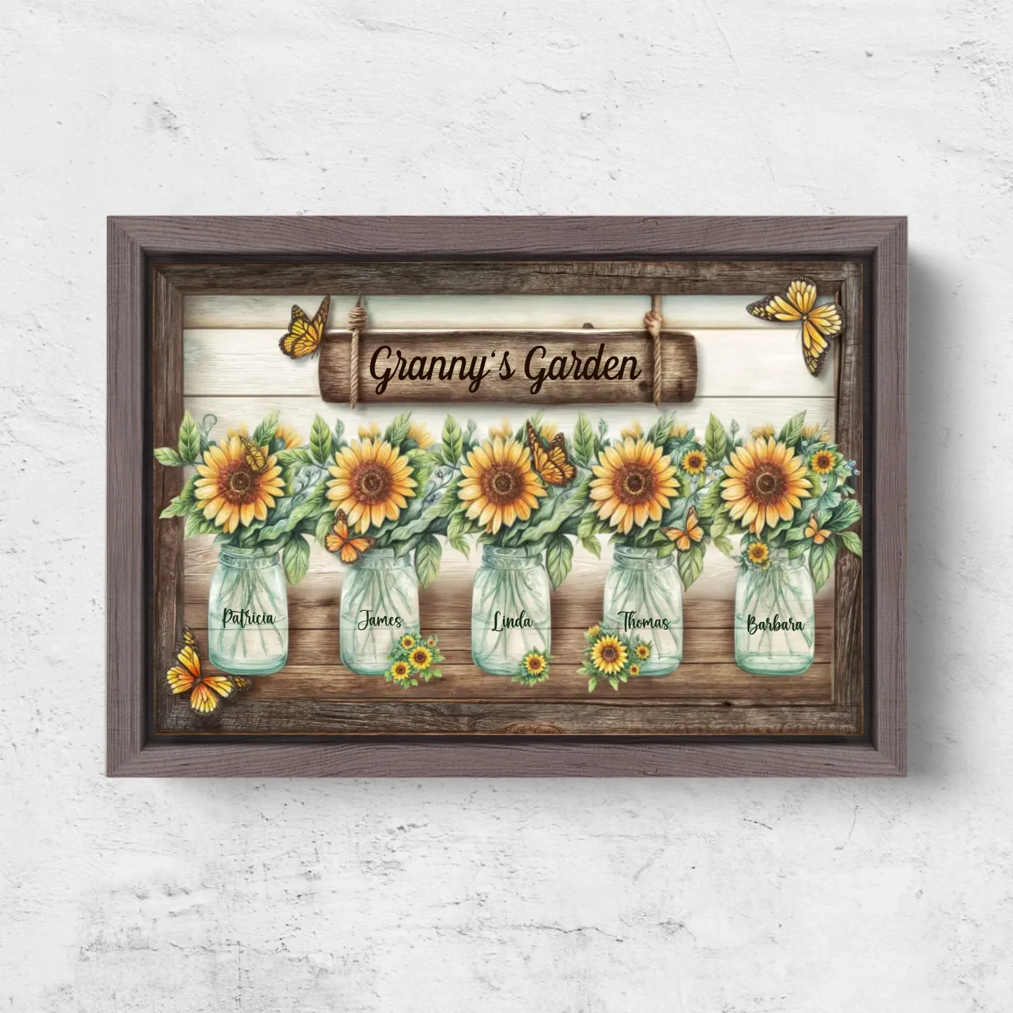 Personalized Canvas “Granny’s sunflower garden” - Image 6
