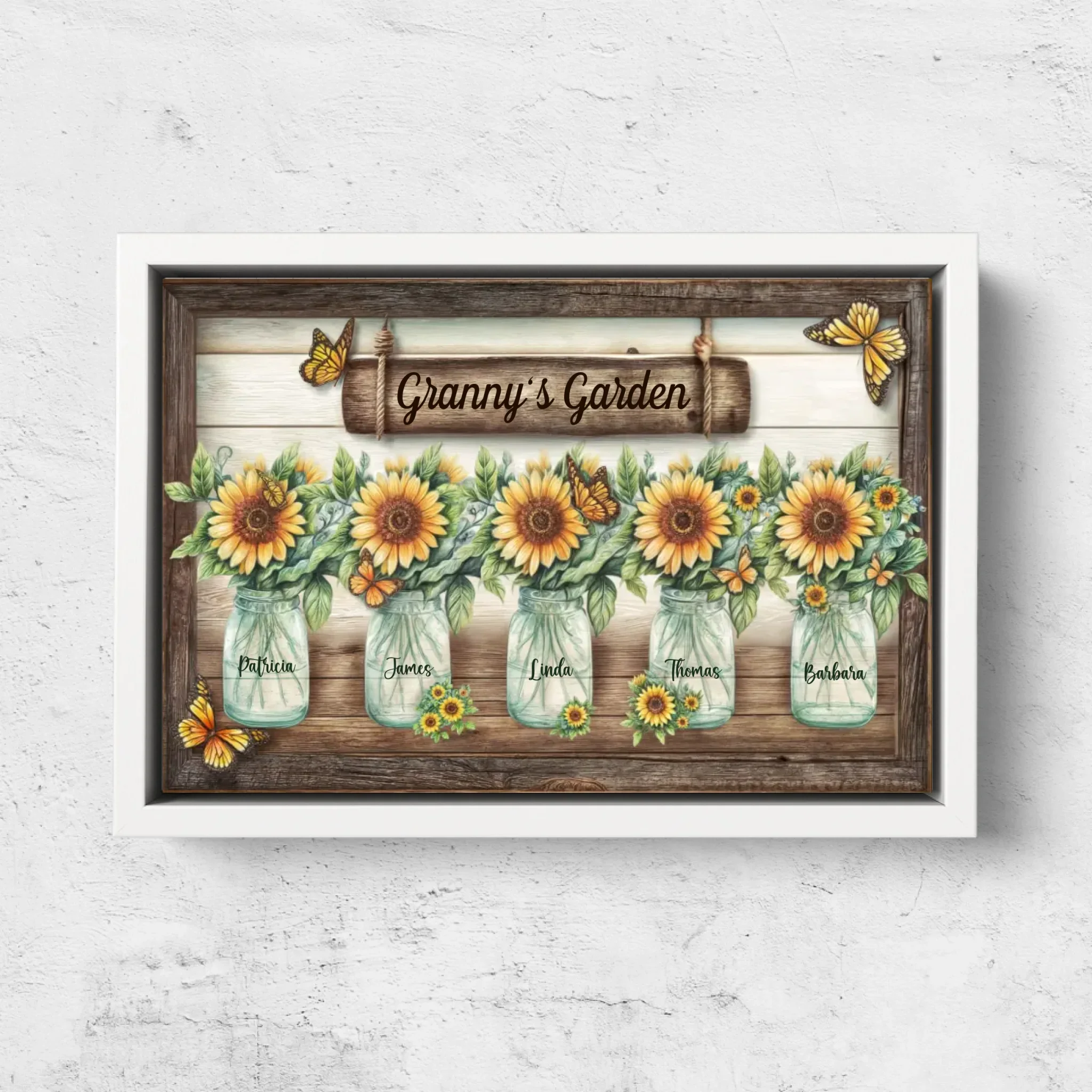 Personalized Canvas “Granny’s sunflower garden” - Image 7